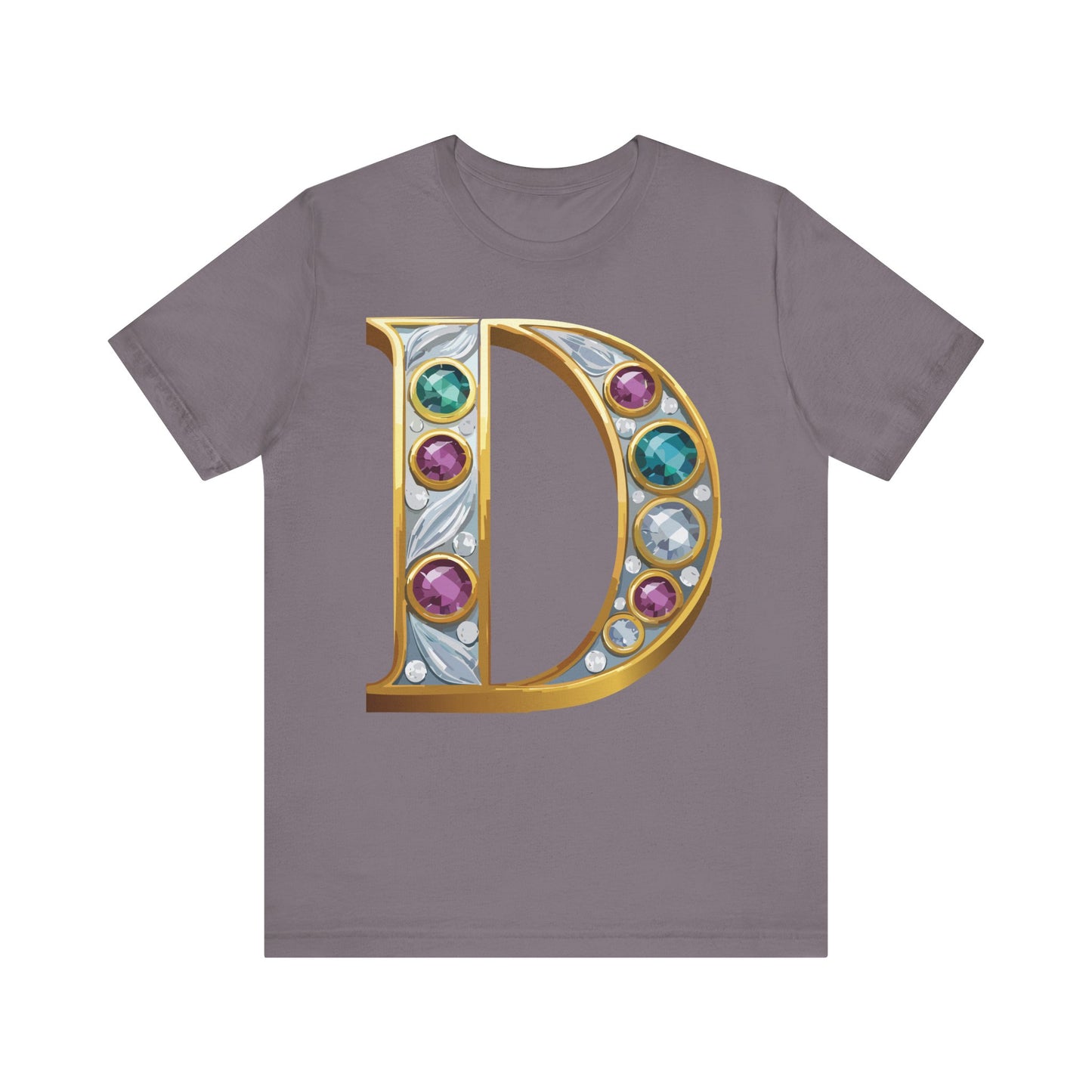 Letter Shirt, Shirt with Letters, Tee Shirt with Gold Letter, Shirt with Antique Letters