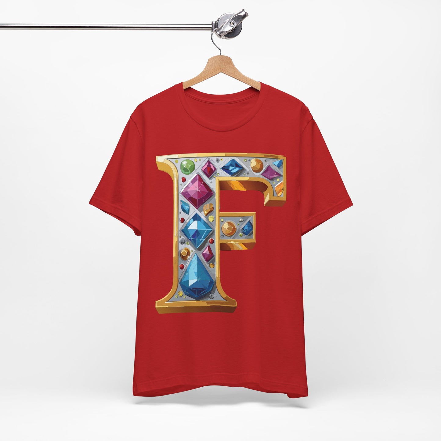 Letter Shirt, Shirt with Letters, Tee Shirt with Gold Letter, Shirt with Antique Letters