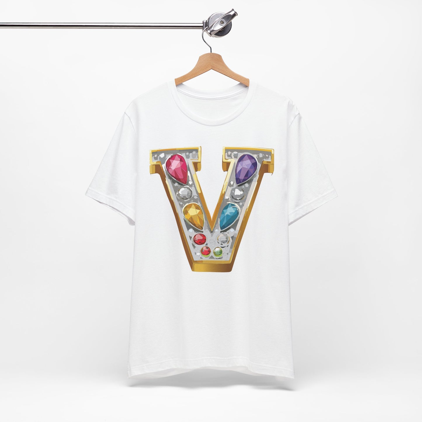 Letter Shirt, Shirt with Letters, Tee Shirt with Gold Letter, Shirt with Antique Letters