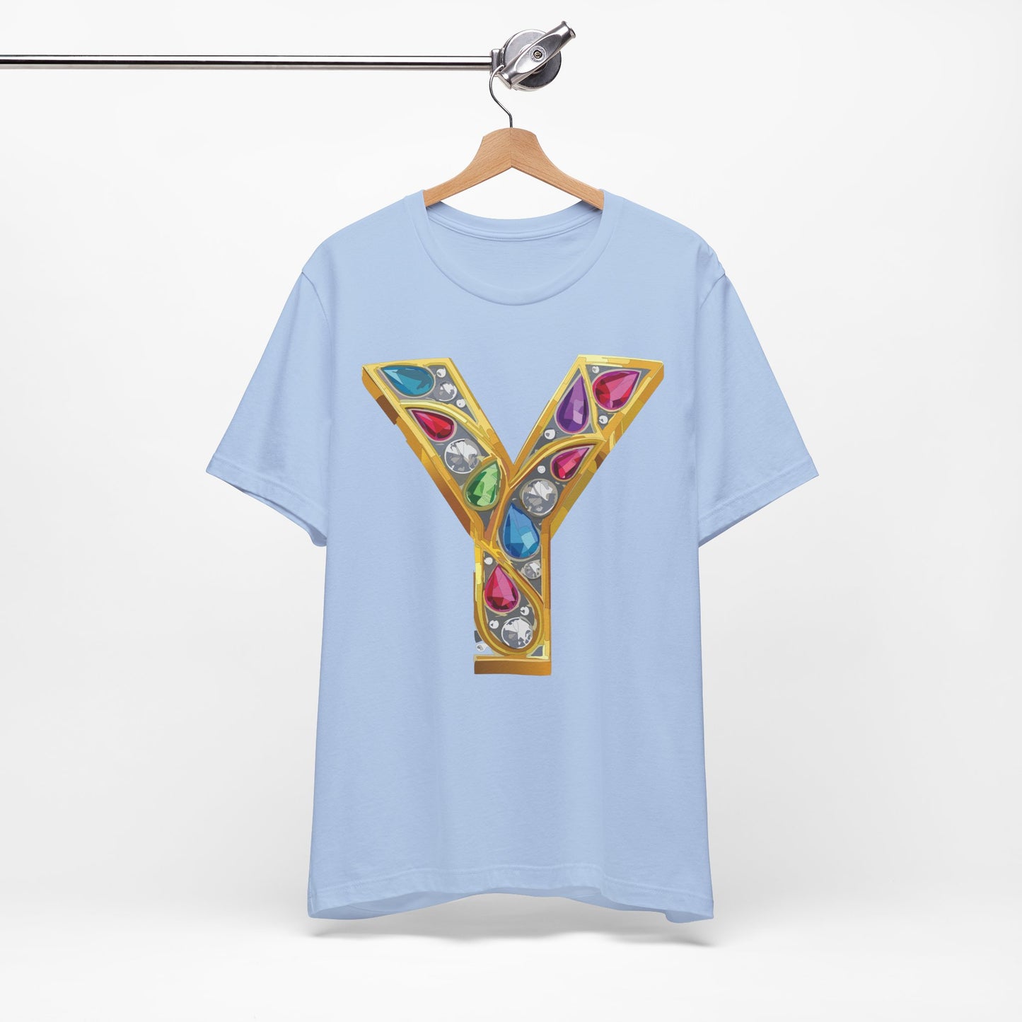 Letter Shirt, Shirt with Letters, Tee Shirt with Gold Letter, Shirt with Antique Letters