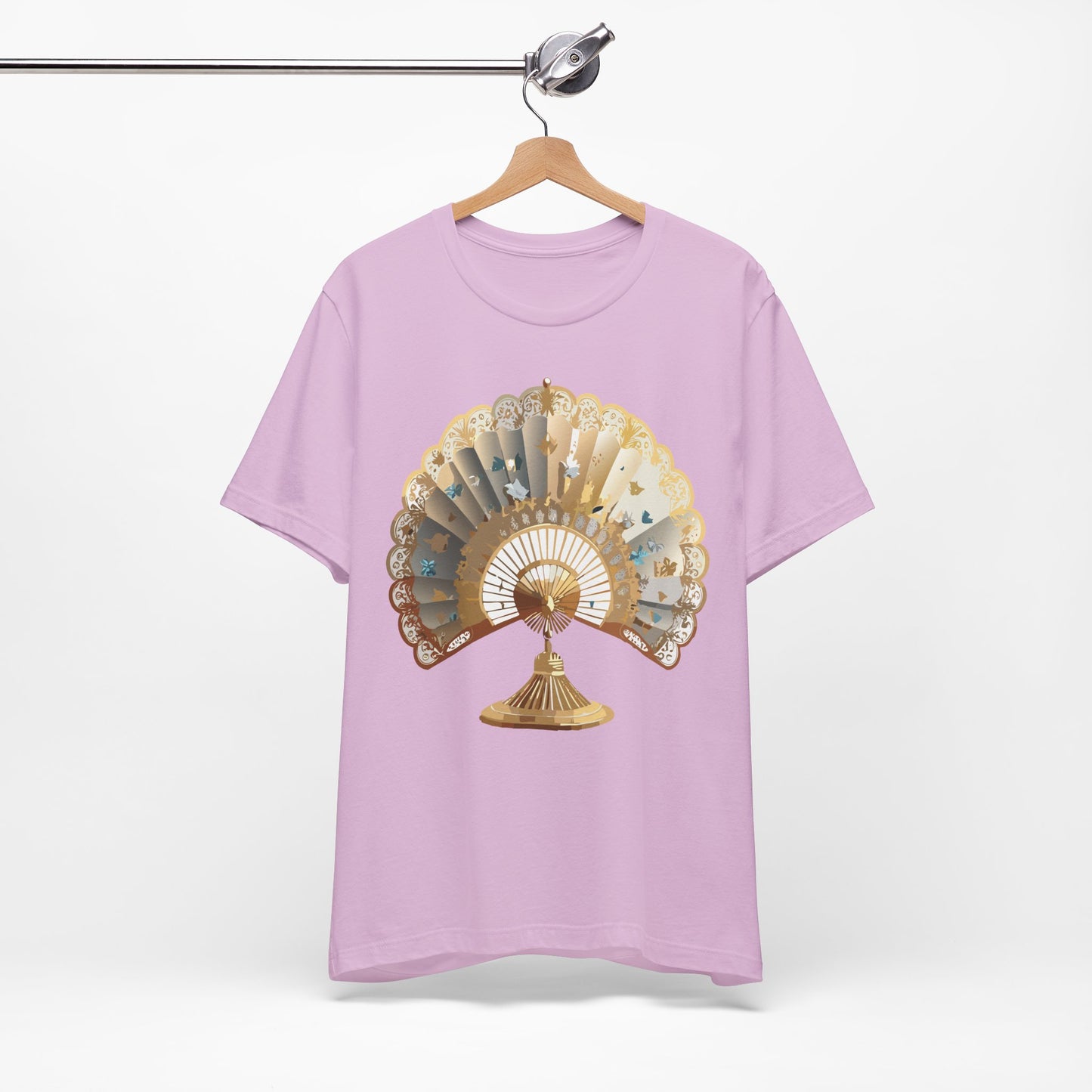 Fan shirt, Shirt with Fan, Tee Shirt with Gold Blower