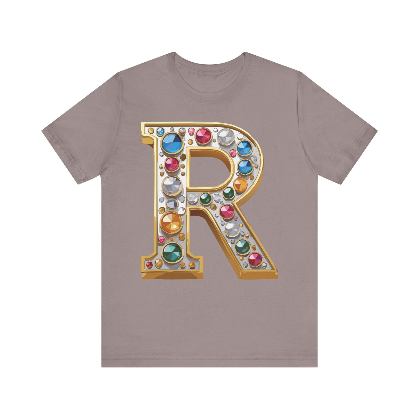 Letter Shirt, Shirt with Letters, Tee Shirt with Gold Letter, Shirt with Antique Letters