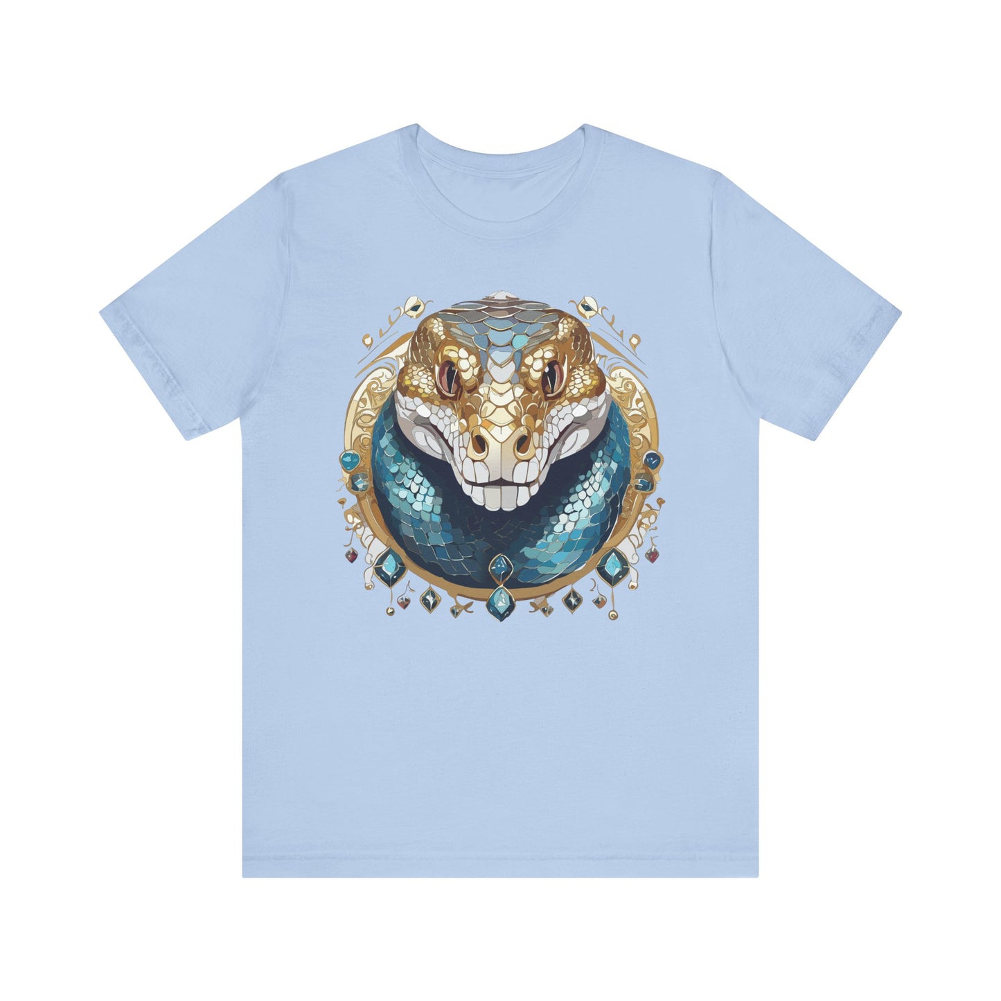 Animal Shirt, Shirt with Animal, Tee Shirt with Gold Animal Medal, Shirt with Antique Animal Medallion
