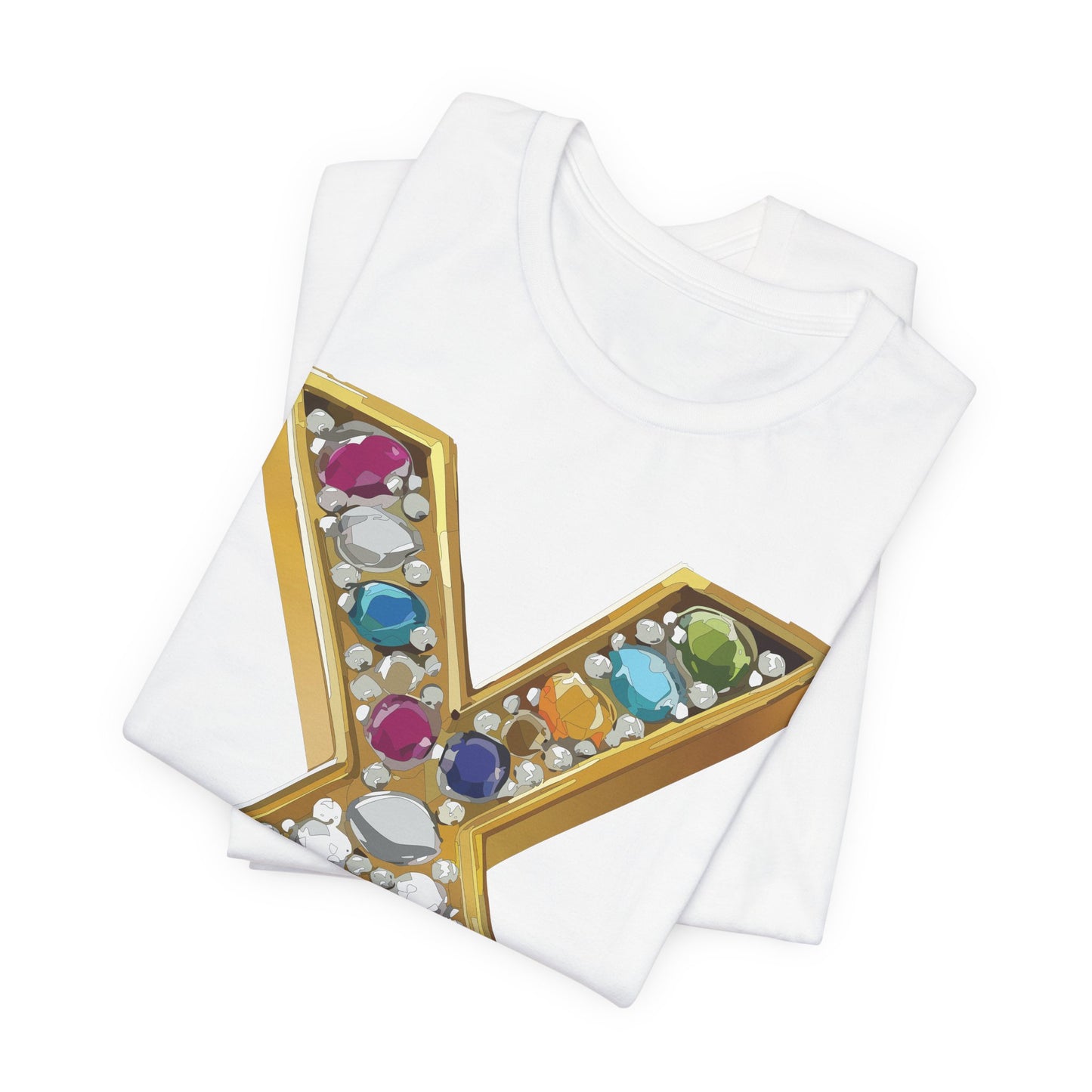 Letter Shirt, Shirt with Letters, Tee Shirt with Gold Letter, Shirt with Antique Letters