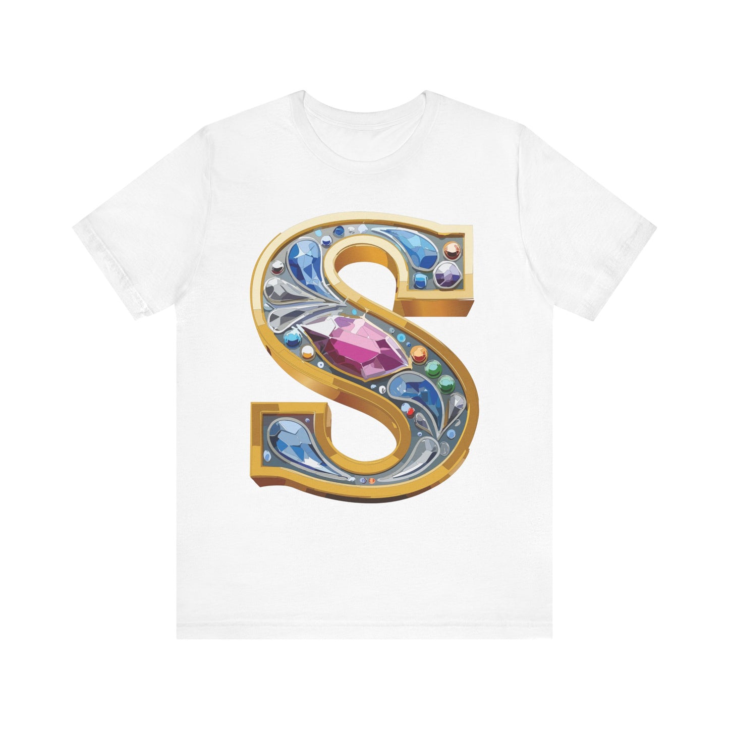 Letter Shirt, Shirt with Letters, Tee Shirt with Gold Letter, Shirt with Antique Letters