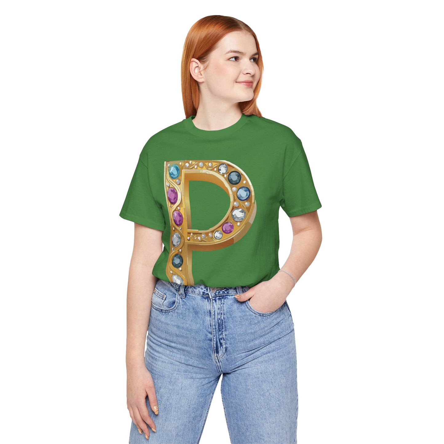 Letter Shirt, Shirt with Letters, Tee Shirt with Gold Letter, Shirt with Antique Letters