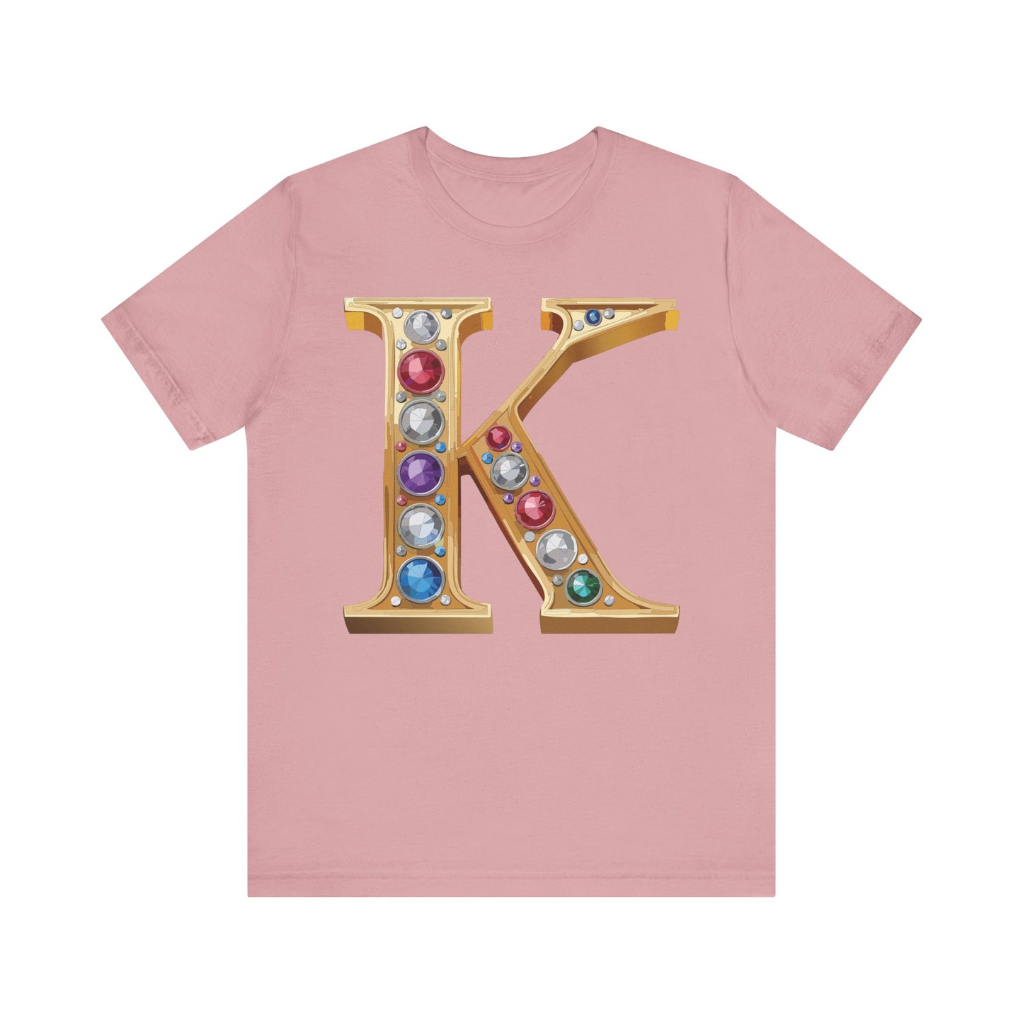 Letter Shirt, Shirt with Letters, Tee Shirt with Gold Letter, Shirt with Antique Letters