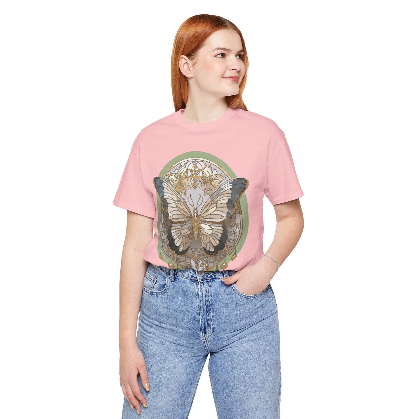 Butterfly Shirt, Shirt with Butterfly, Tee Shirt with Antique Butterfly