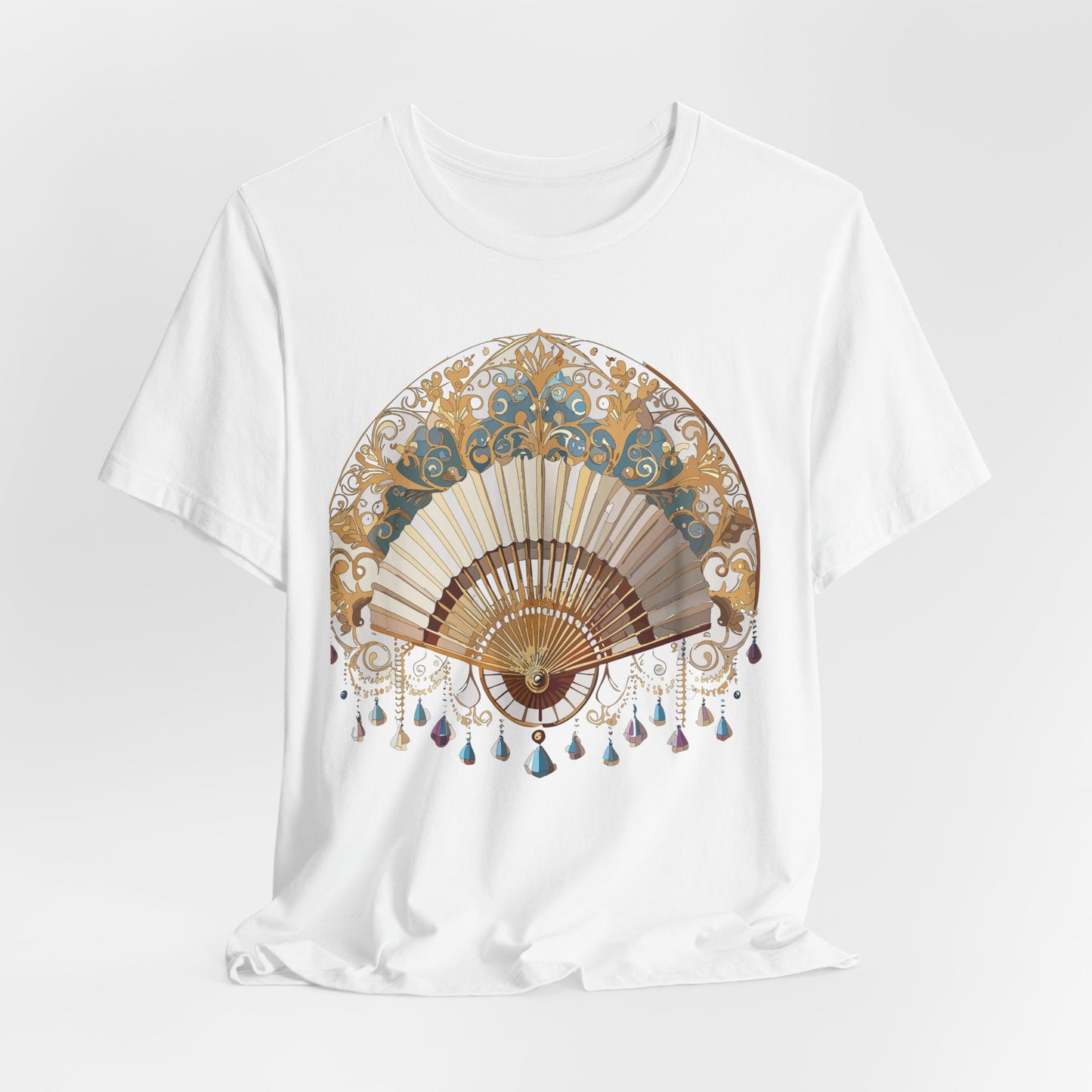 Fan shirt, Shirt with Fan, Tee Shirt with Gold Blower