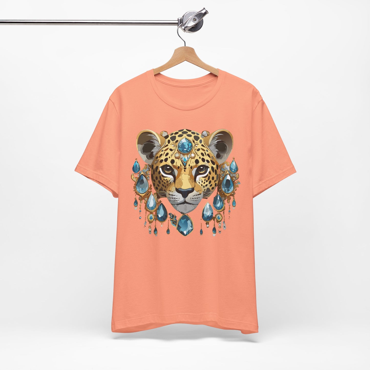 Animal Shirt, Shirt with Animal, Tee Shirt with Gold Animal Medal, Shirt with Antique Animal Medallion
