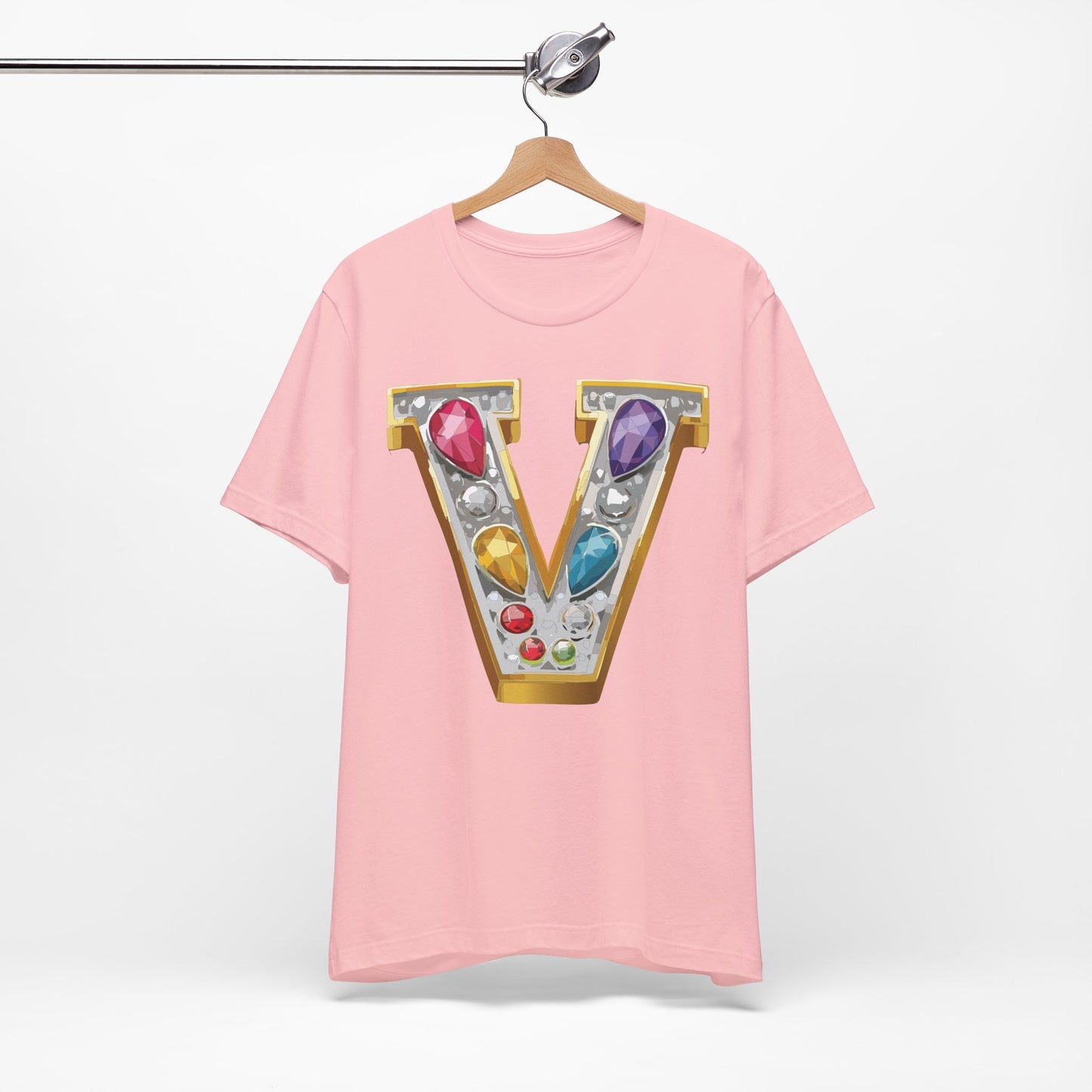 Letter Shirt, Shirt with Letters, Tee Shirt with Gold Letter, Shirt with Antique Letters