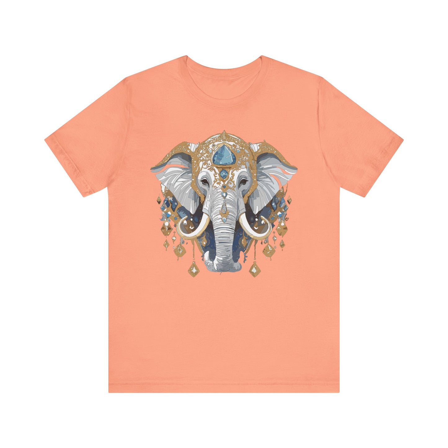 Animal Shirt, Shirt with Animal, Tee Shirt with Gold Animal Medal, Shirt with Antique Animal Medallion