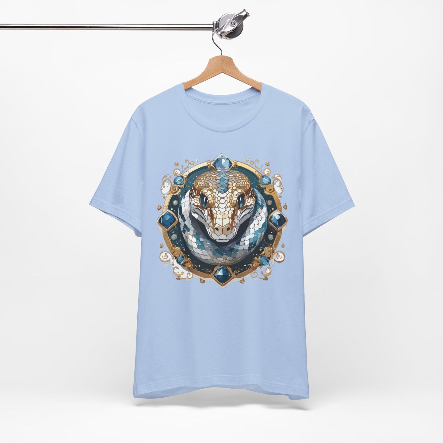 Animal Shirt, Shirt with Animal, Tee Shirt with Gold Animal Medal, Shirt with Antique Animal Medallion