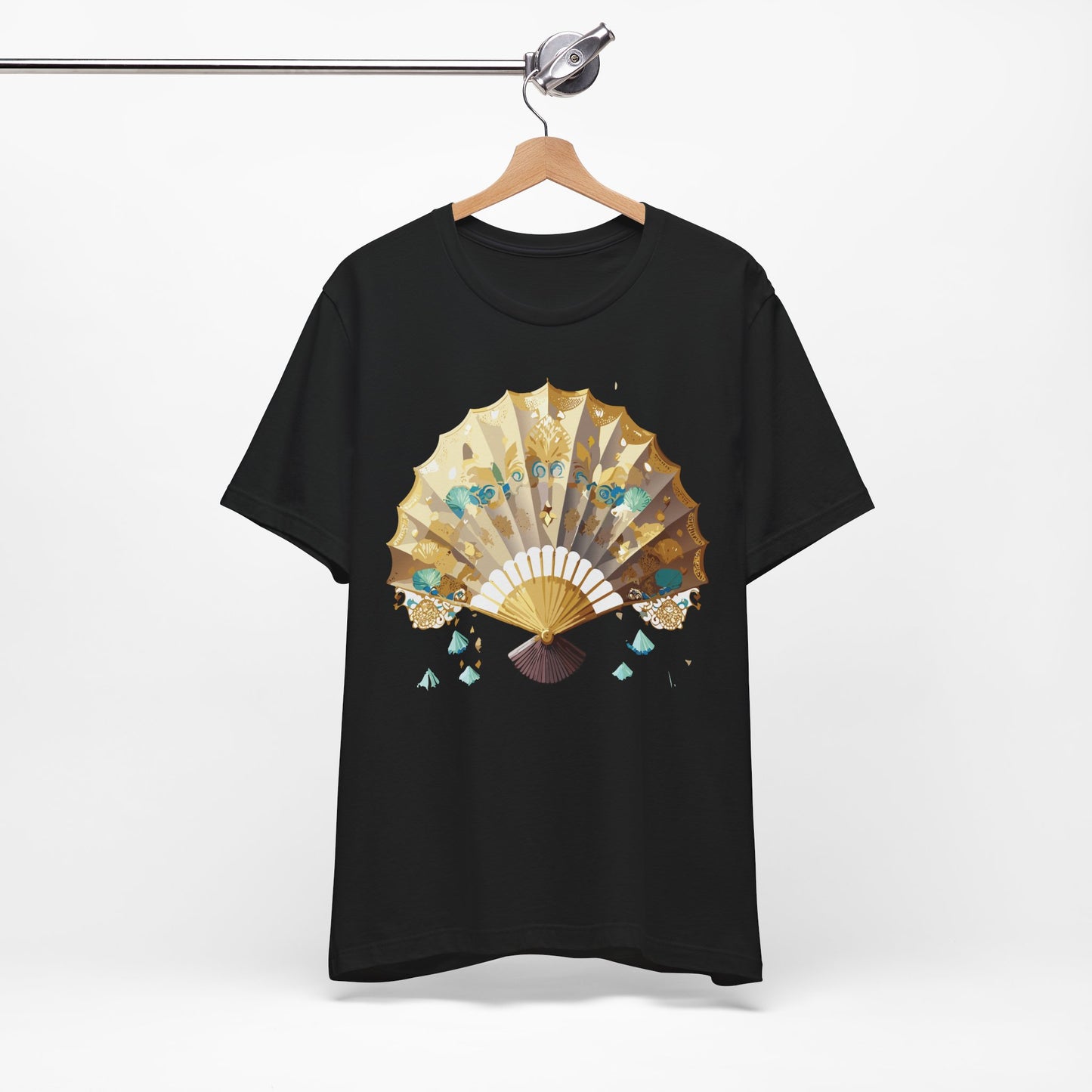 Fan shirt, Shirt with Fan, Tee Shirt with Gold Blower