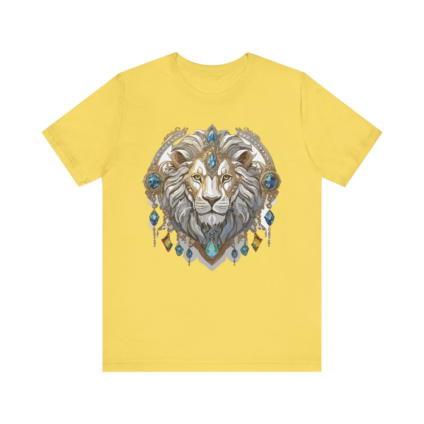 Animal Shirt, Shirt with Animal, Tee Shirt with Gold Animal Medal, Shirt with Antique Animal Medallion