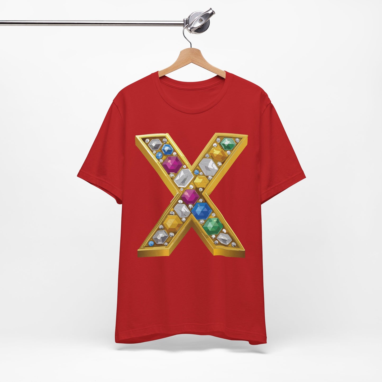 Letter Shirt, Shirt with Letters, Tee Shirt with Gold Letter, Shirt with Antique Letters
