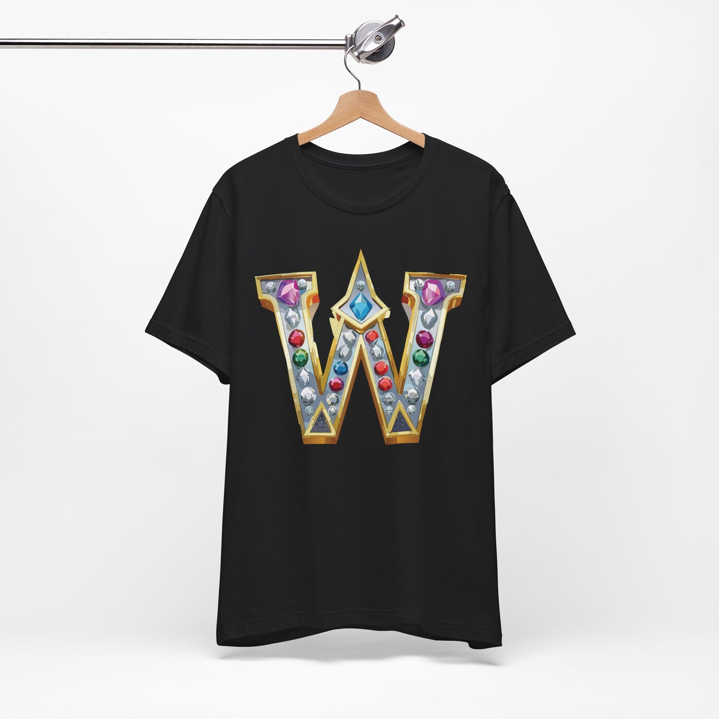 Letter Shirt, Shirt with Letters, Tee Shirt with Gold Letter, Shirt with Antique Letters