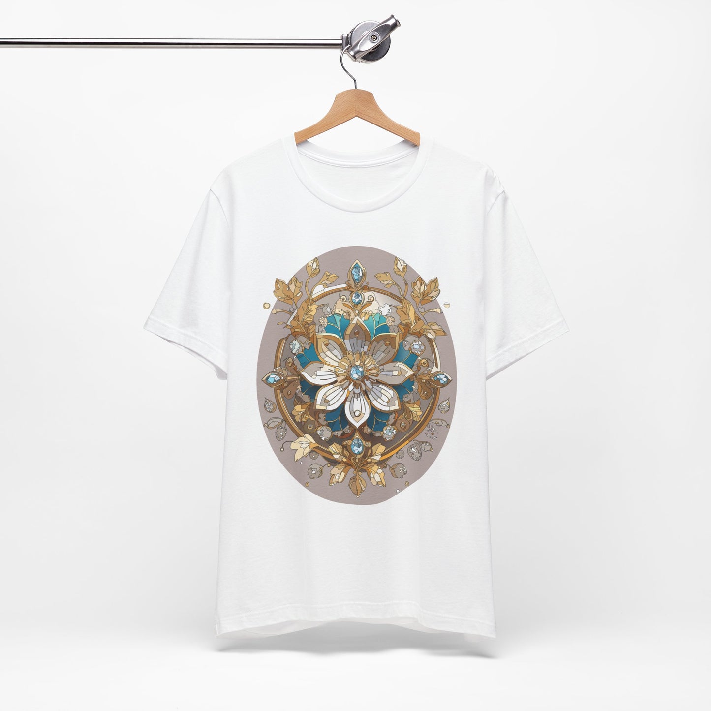 Floral Shirt, Flower Shirt, Tee Shirt with Antique Flower