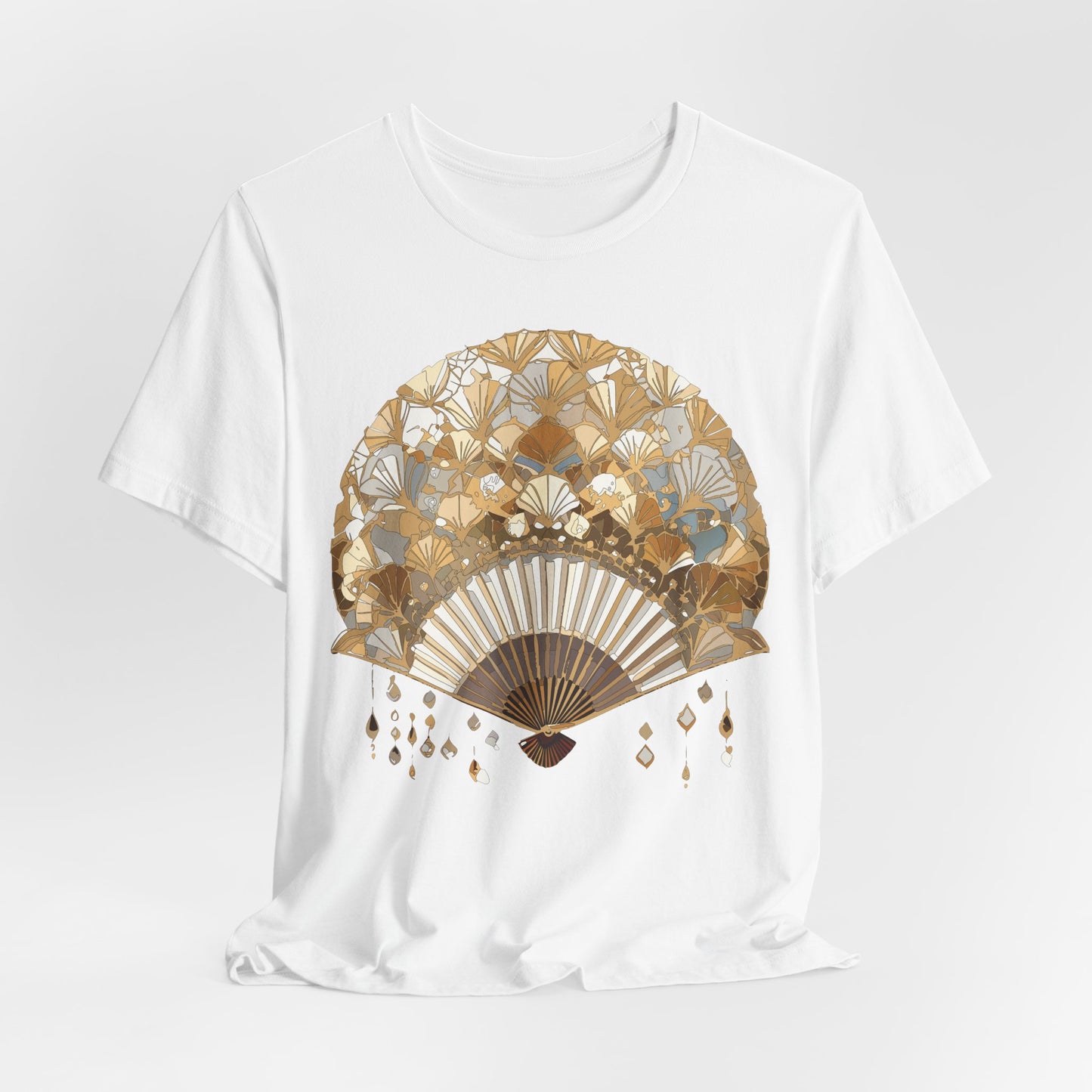 Fan shirt, Shirt with Fan, Tee Shirt with Gold Blower