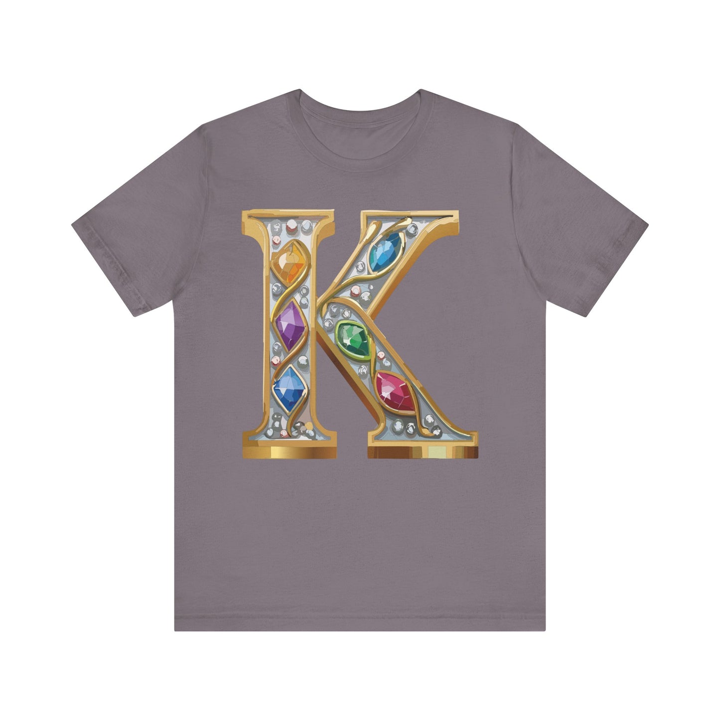 Letter Shirt, Shirt with Letters, Tee Shirt with Gold Letter, Shirt with Antique Letters