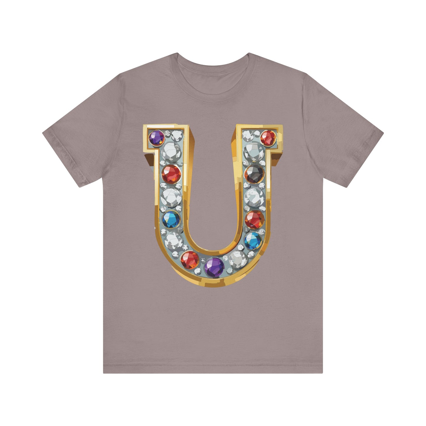 Letter Shirt, Shirt with Letters, Tee Shirt with Gold Letter, Shirt with Antique Letters