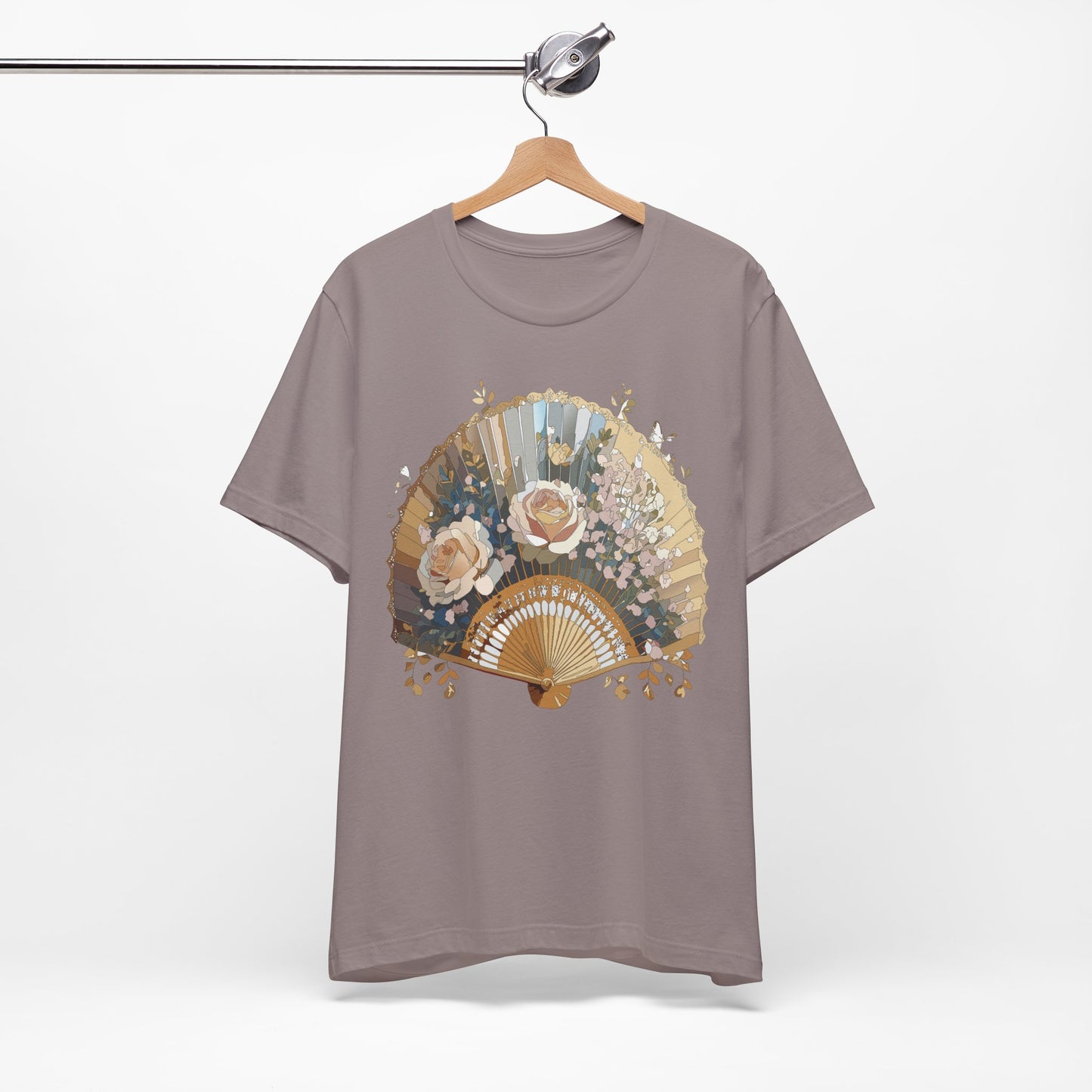 Fan shirt, Shirt with Fan, Tee Shirt with Gold Blower