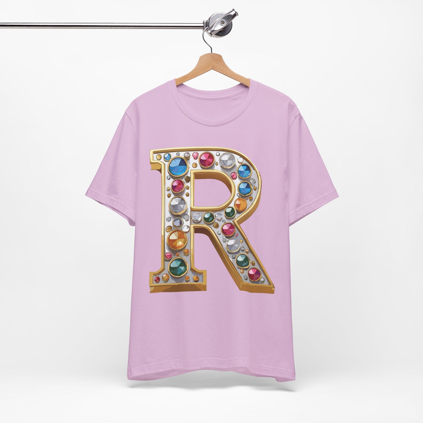 Letter Shirt, Shirt with Letters, Tee Shirt with Gold Letter, Shirt with Antique Letters