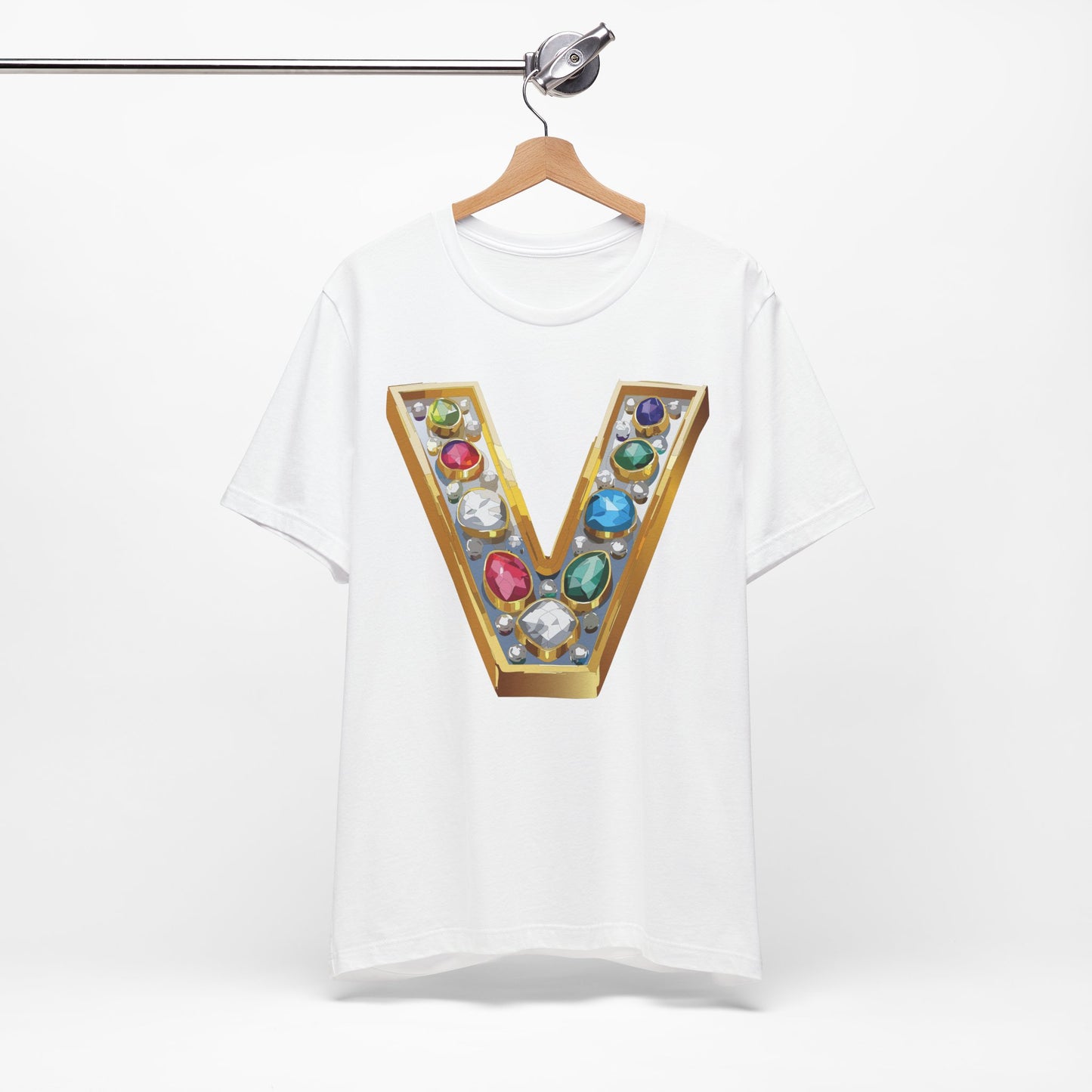 Letter Shirt, Shirt with Letters, Tee Shirt with Gold Letter, Shirt with Antique Letters