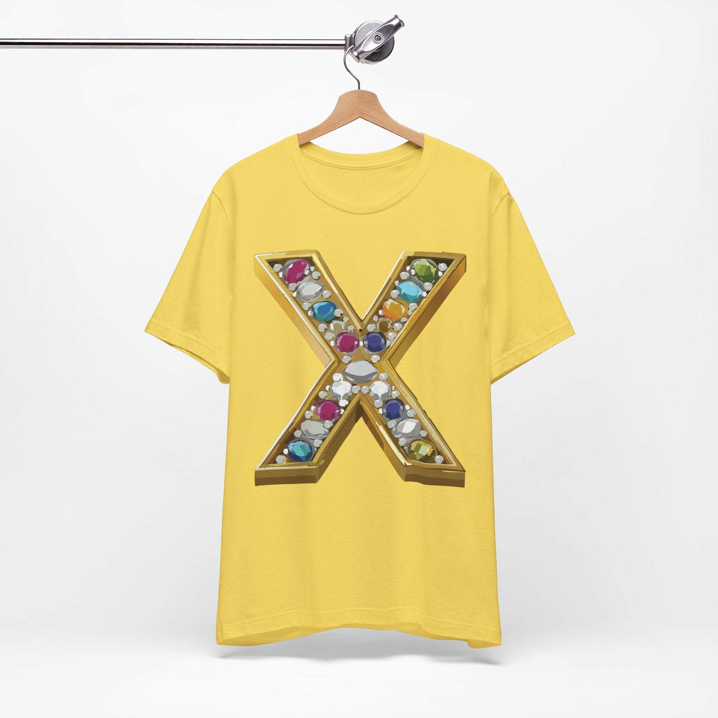 Letter Shirt, Shirt with Letters, Tee Shirt with Gold Letter, Shirt with Antique Letters