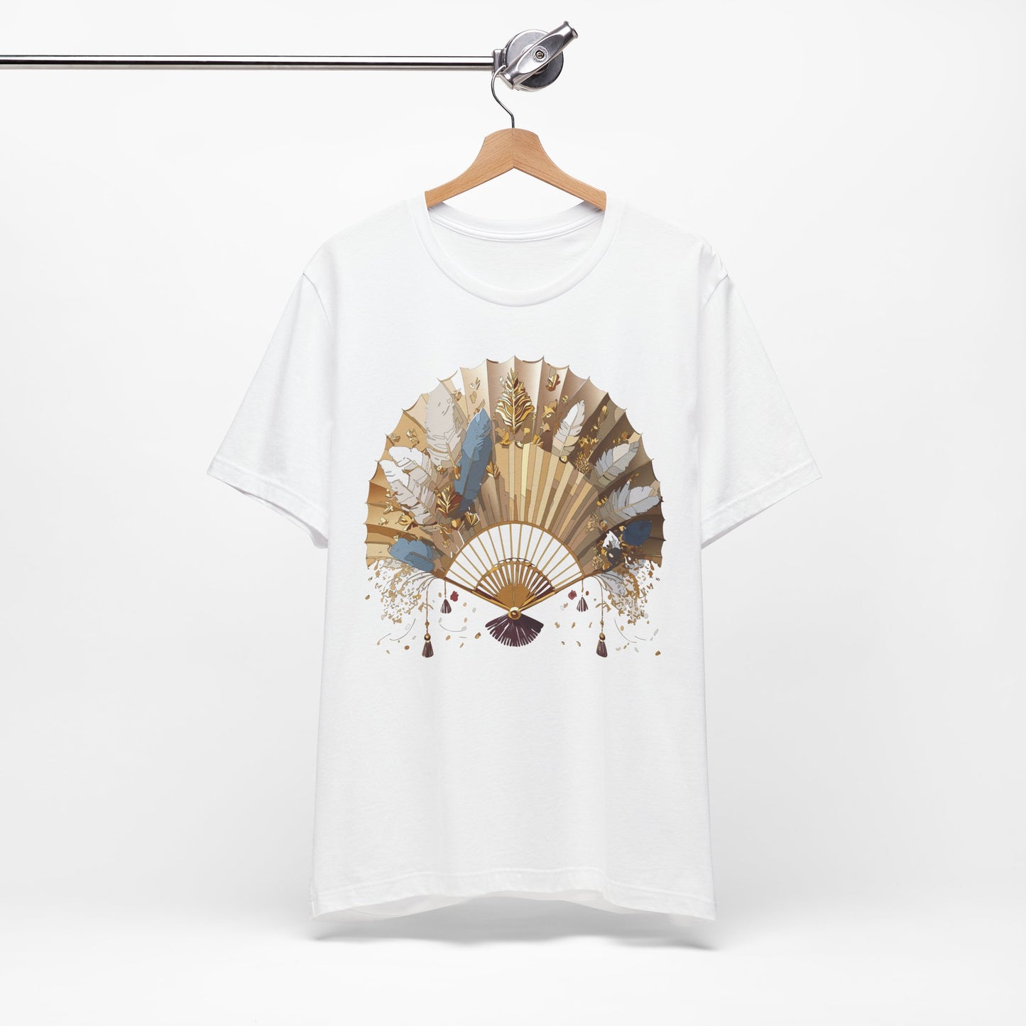 Fan shirt, Shirt with Fan, Tee Shirt with Gold Blower