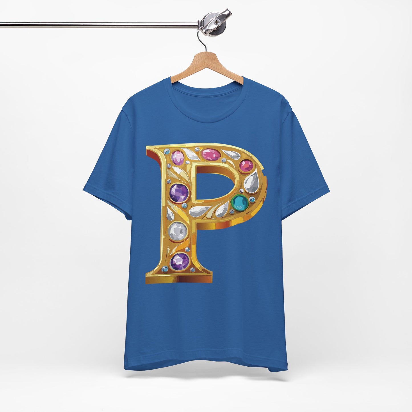 Letter Shirt, Shirt with Letters, Tee Shirt with Gold Letter, Shirt with Antique Letters