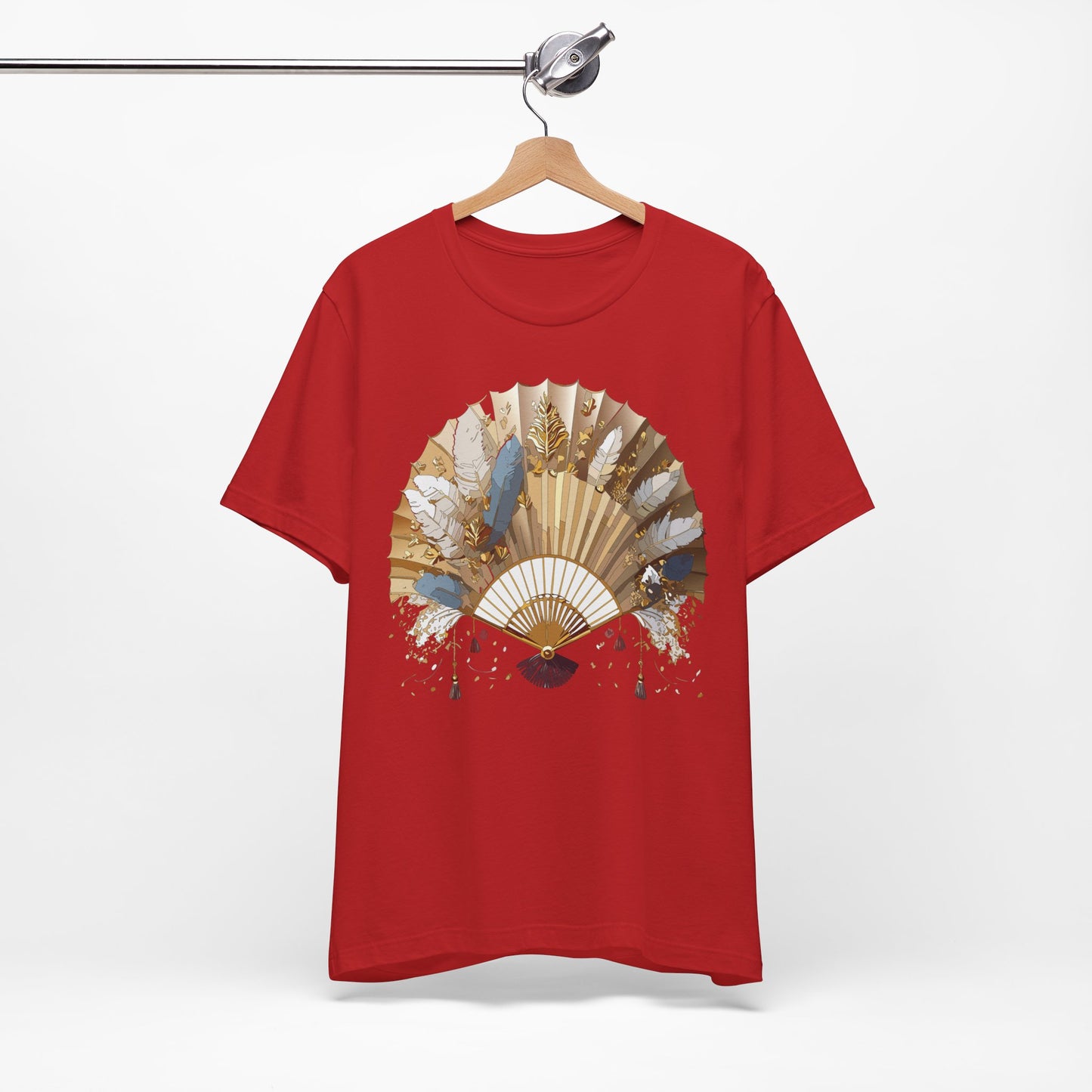 Fan shirt, Shirt with Fan, Tee Shirt with Gold Blower