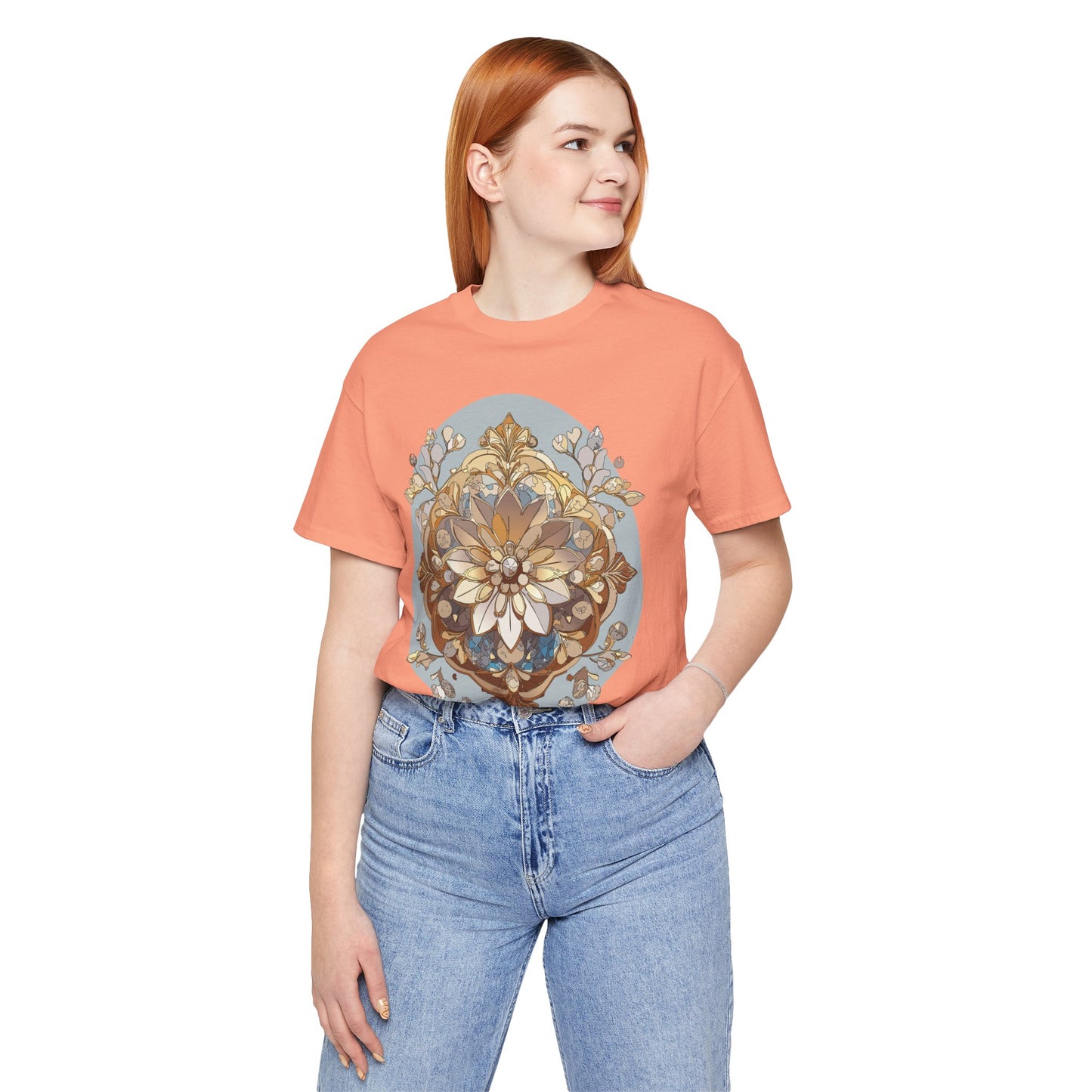 Floral Shirt, Flower Shirt, Tee Shirt with Antique Flower