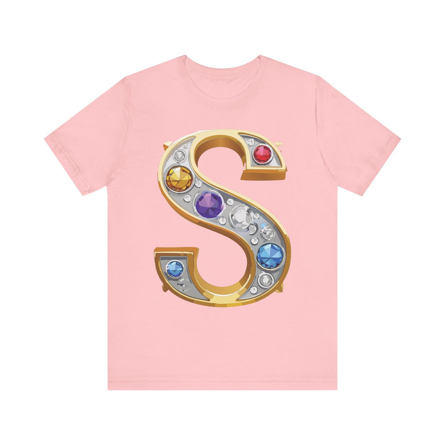 Letter Shirt, Shirt with Letters, Tee Shirt with Gold Letter, Shirt with Antique Letters