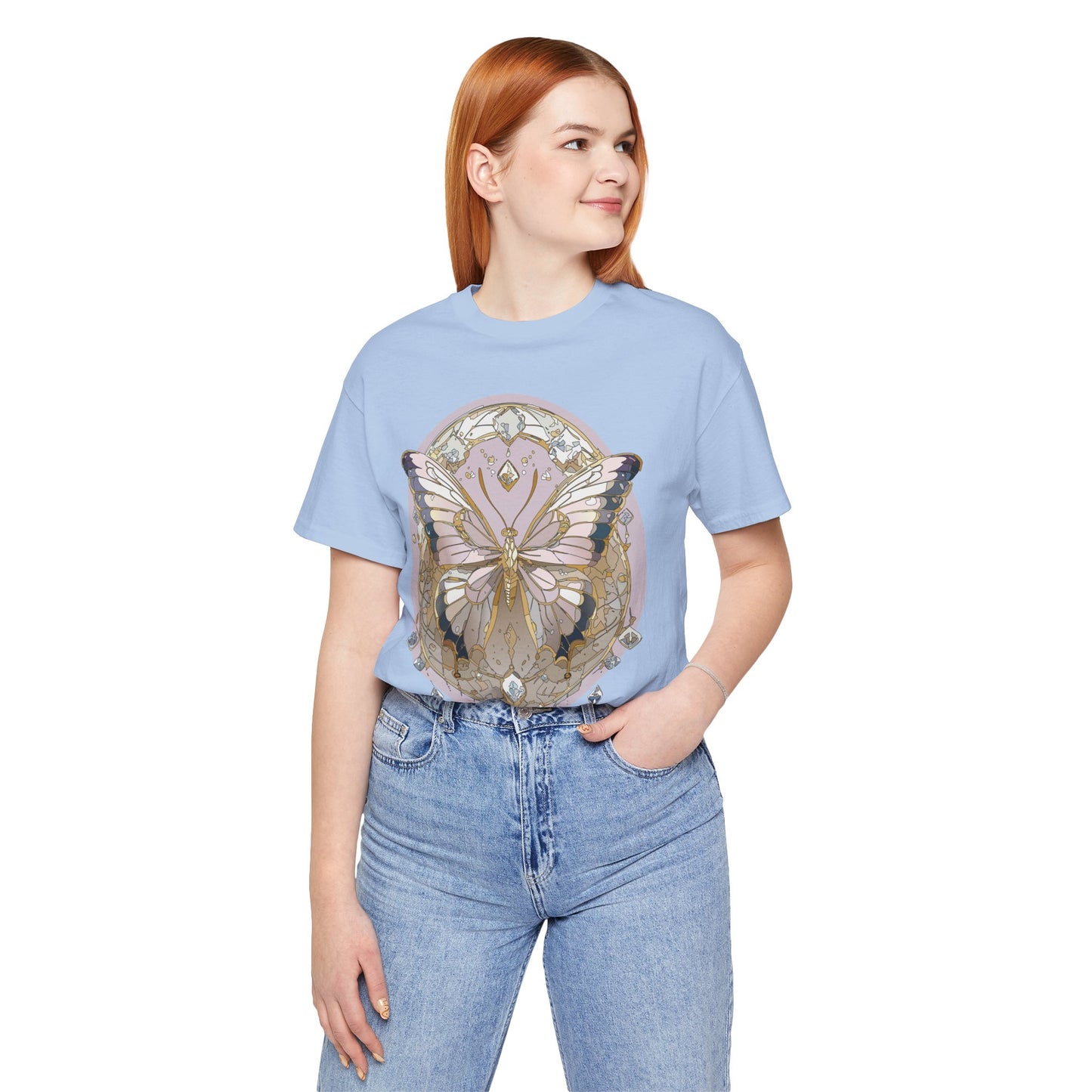 Butterfly Shirt, Shirt with Butterfly, Tee Shirt with Antique Butterfly
