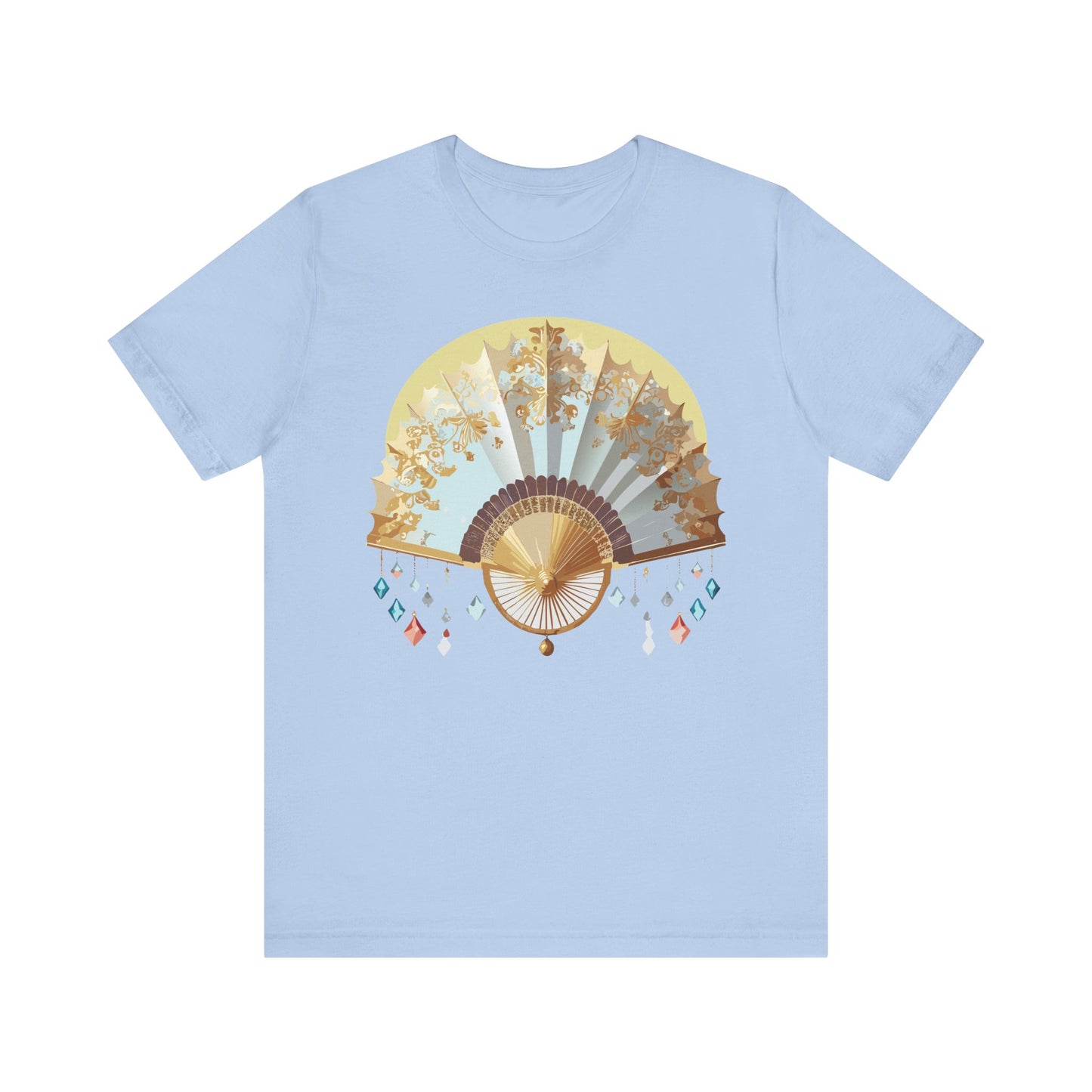 Fan shirt, Shirt with Fan, Tee Shirt with Gold Blower