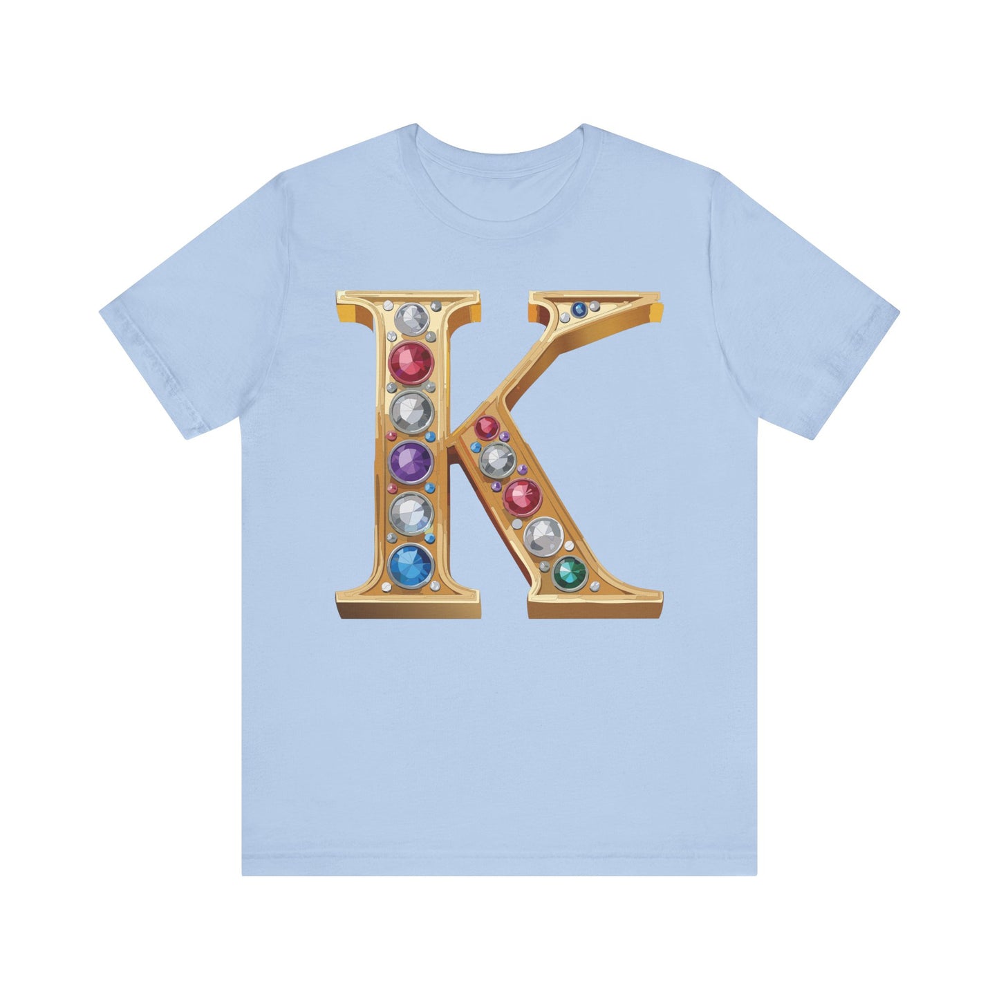 Letter Shirt, Shirt with Letters, Tee Shirt with Gold Letter, Shirt with Antique Letters