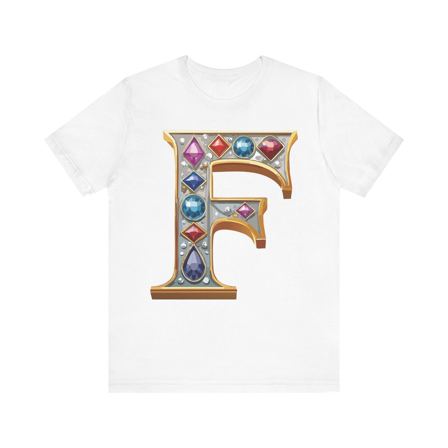 Letter Shirt, Shirt with Letters, Tee Shirt with Gold Letter, Shirt with Antique Letters