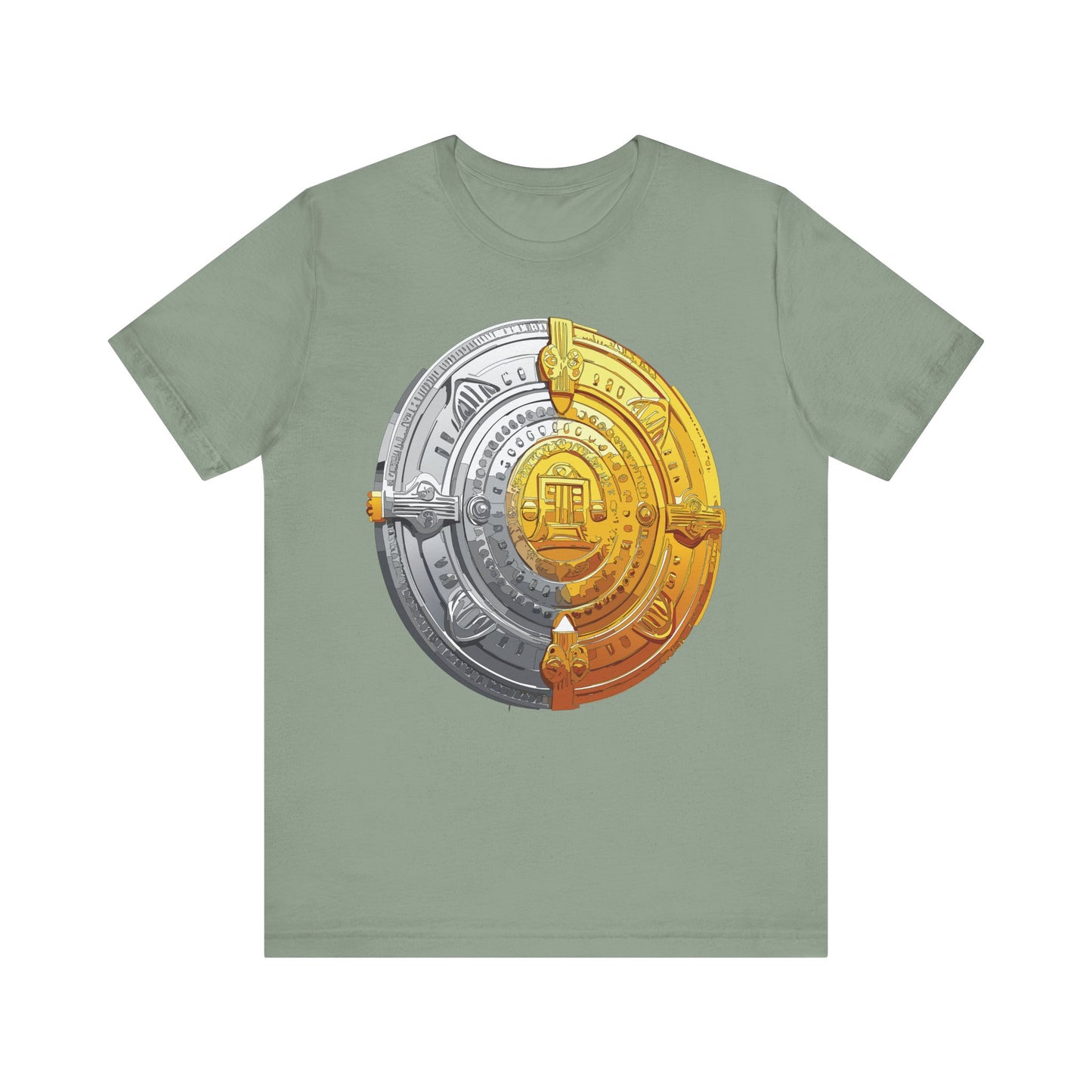 Coin Shirt, Shirt with Coin, Tee Shirt with Gold Coin, Shirt with Antique Coin