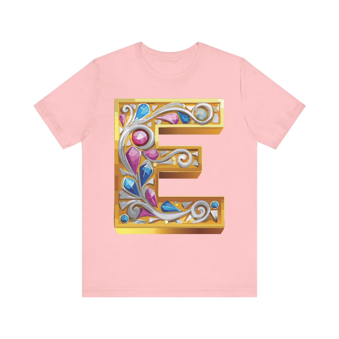 Letter Shirt, Shirt with Letters, Tee Shirt with Gold Letter, Shirt with Antique Letters