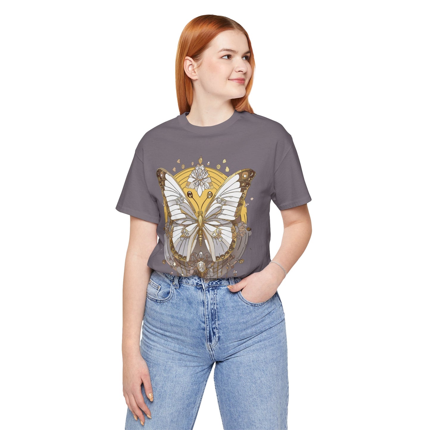 Butterfly Shirt, Shirt with Butterfly, Tee Shirt with Antique Butterfly
