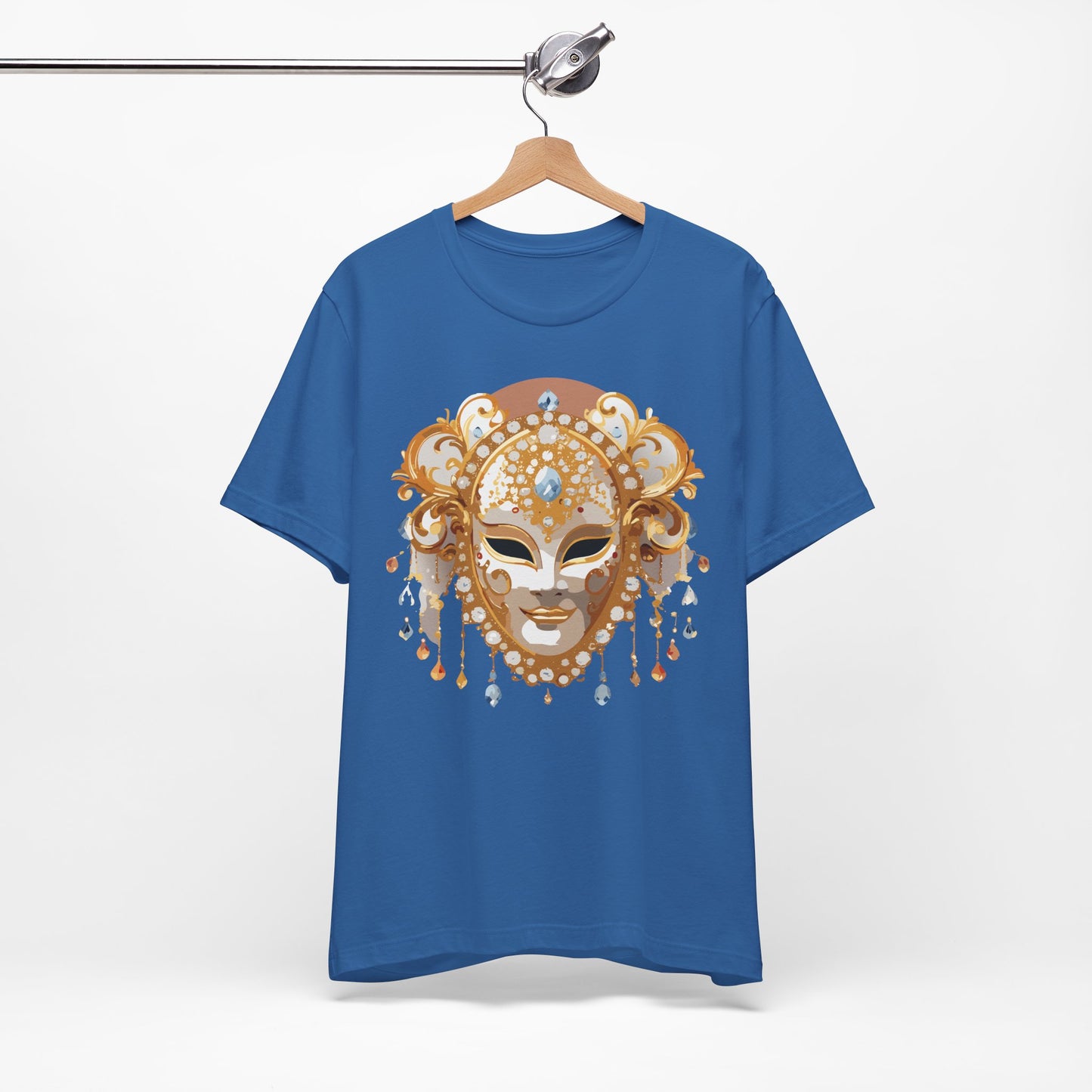 Mask Shirt, Shirt with Mask, Tee Shirt with Gold Face