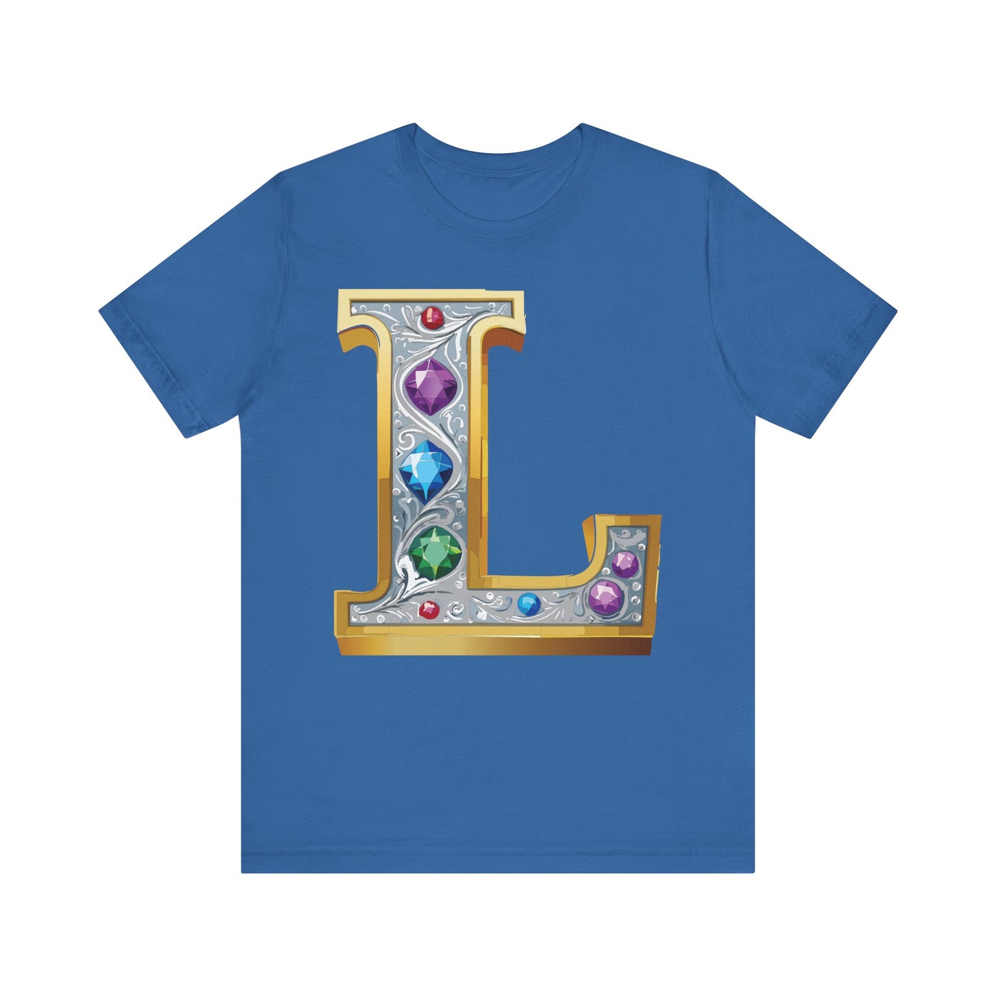 Letter Shirt, Shirt with Letters, Tee Shirt with Gold Letter, Shirt with Antique Letters