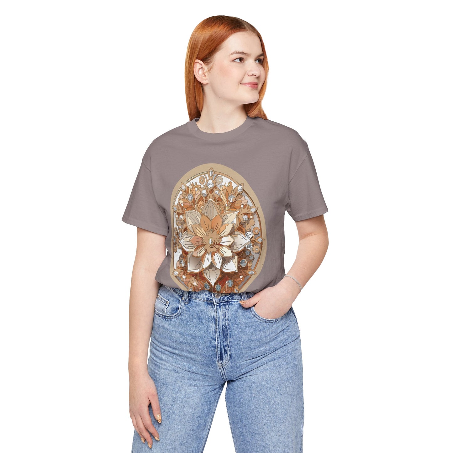 Floral Shirt, Flower Shirt, Tee Shirt with Antique Flower