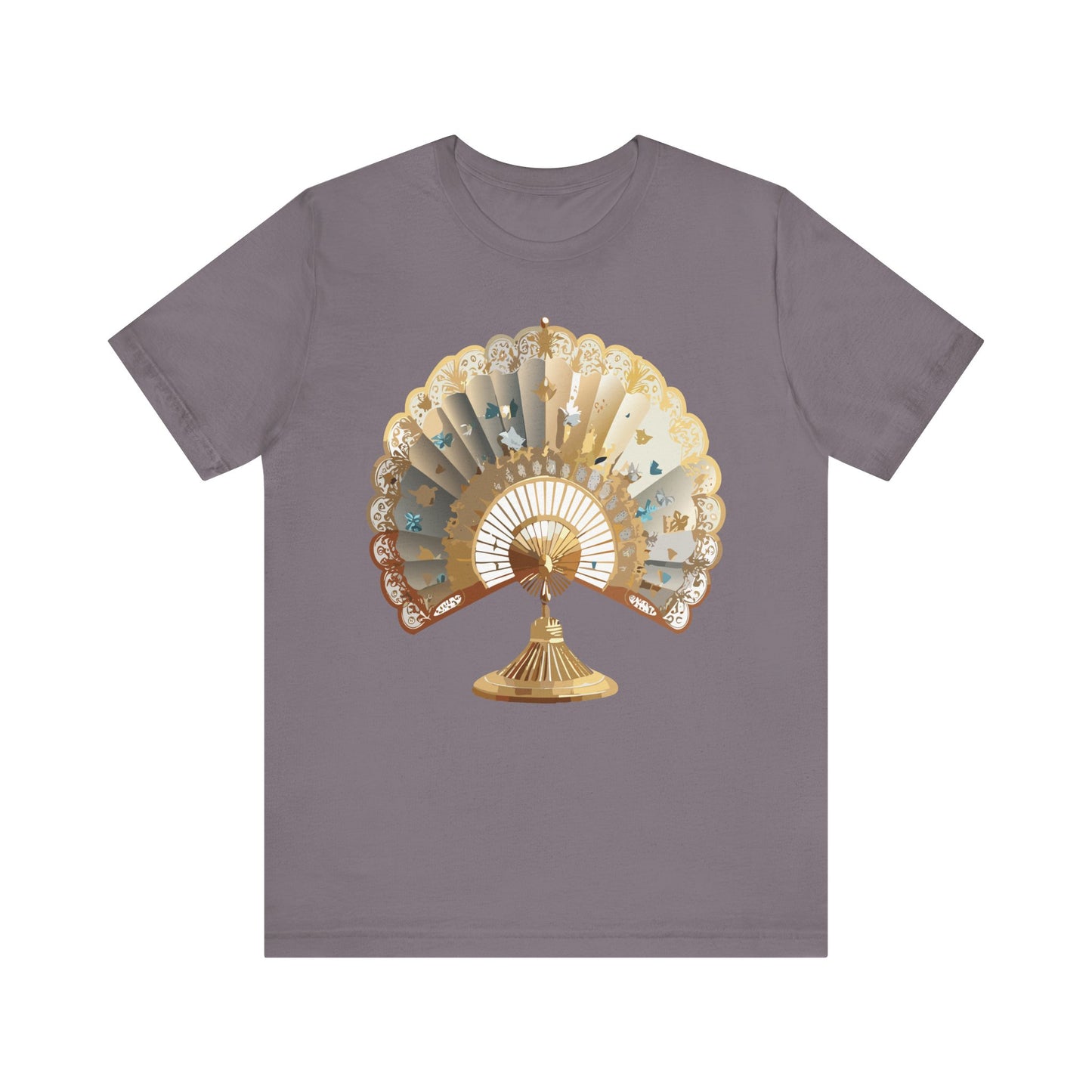 Fan shirt, Shirt with Fan, Tee Shirt with Gold Blower