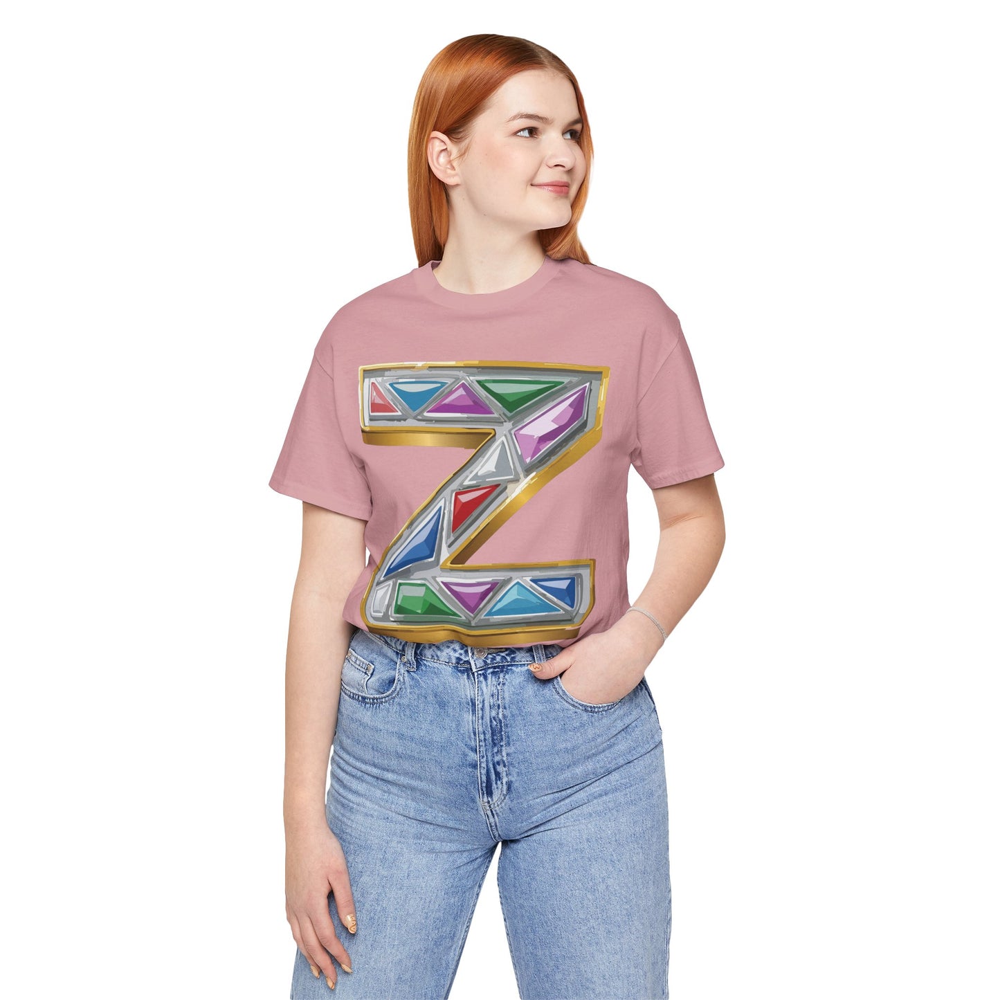 Letter Shirt, Shirt with Letters, Tee Shirt with Gold Letter, Shirt with Antique Letters
