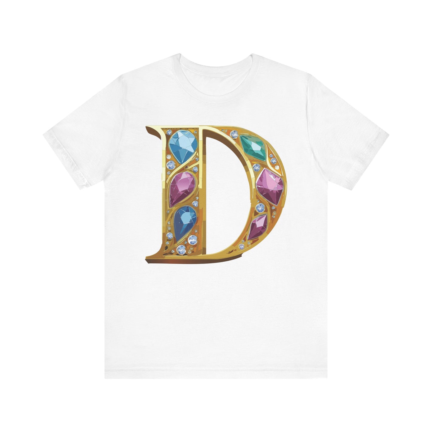 Letter Shirt, Shirt with Letters, Tee Shirt with Gold Letter, Shirt with Antique Letters