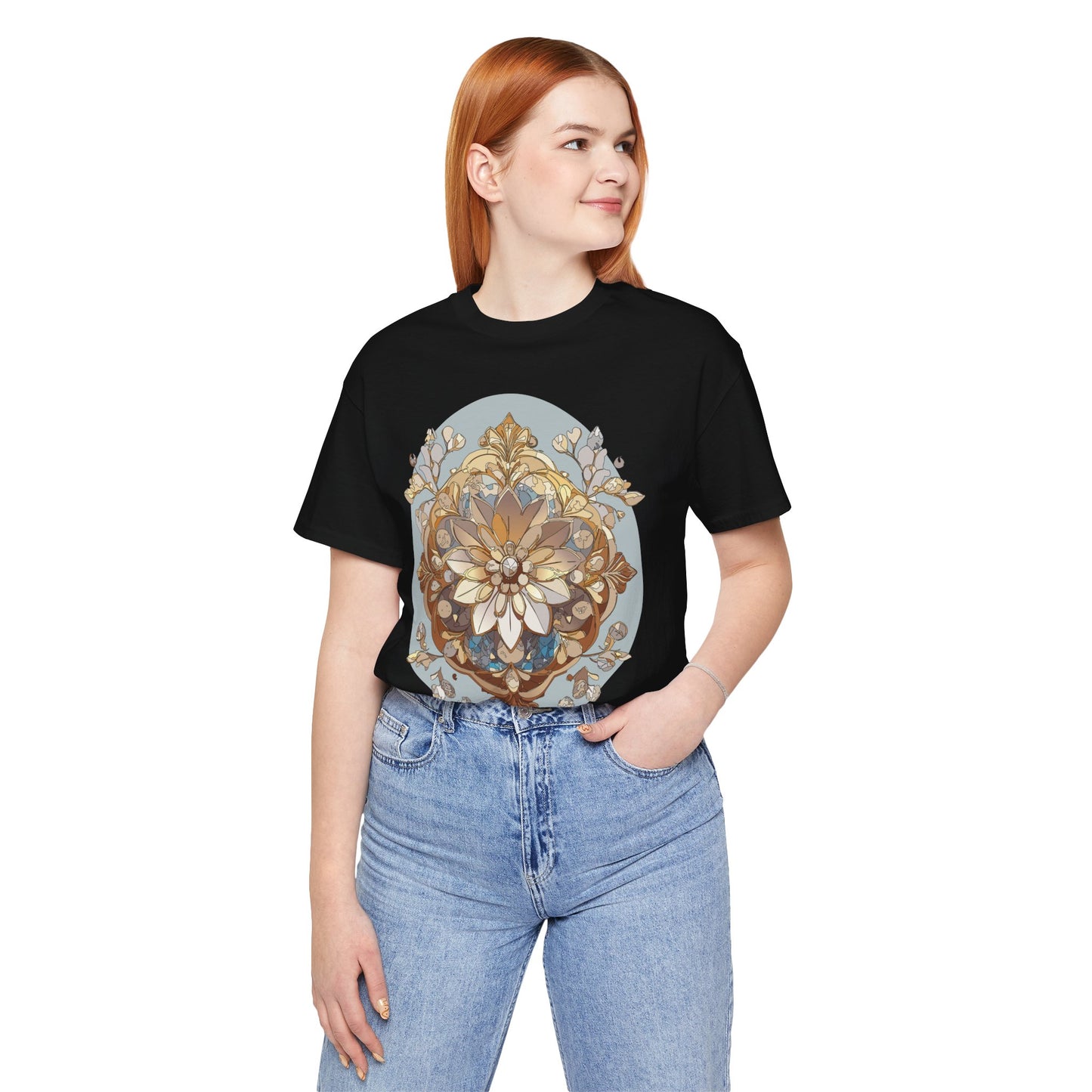 Floral Shirt, Flower Shirt, Tee Shirt with Antique Flower