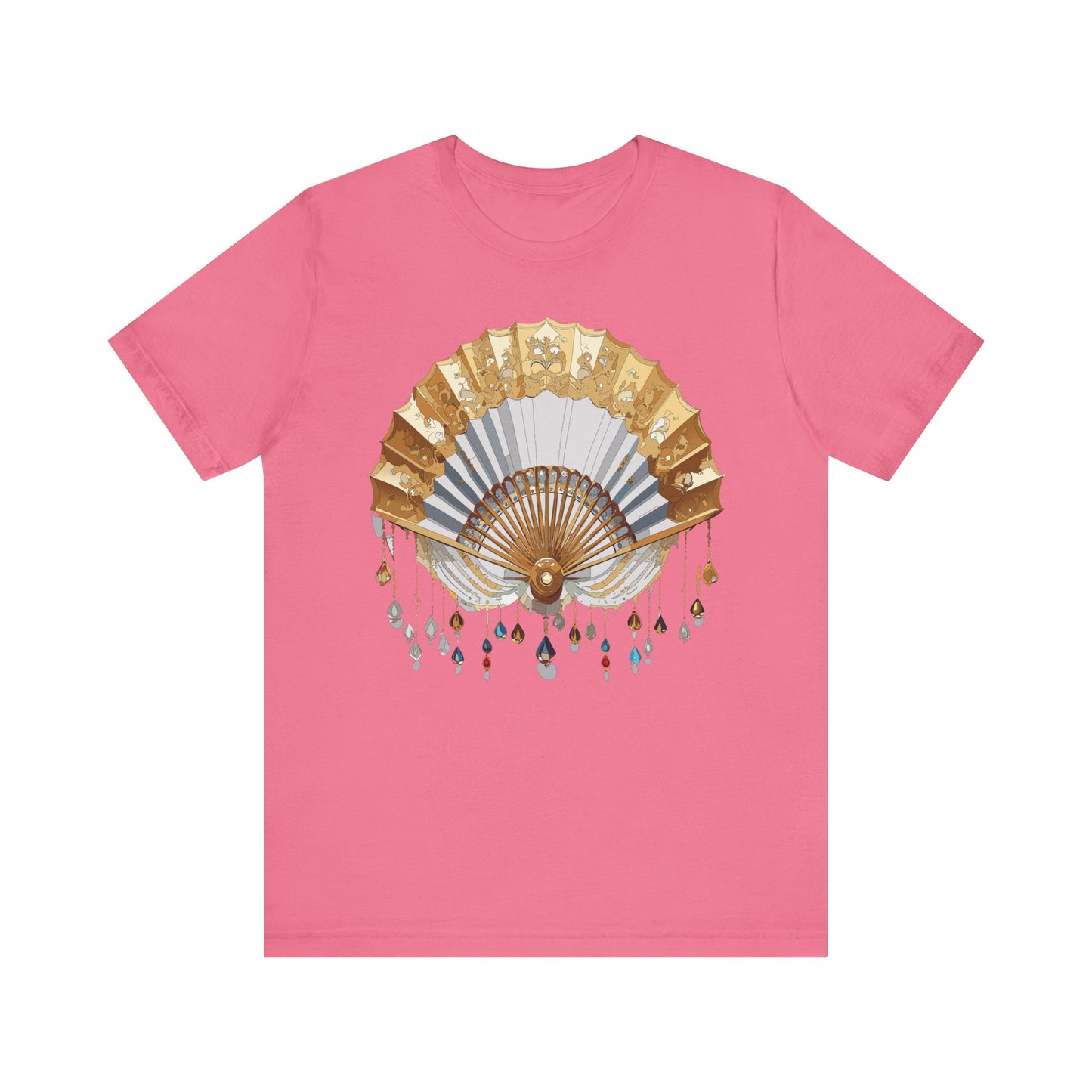 Fan shirt, Shirt with Fan, Tee Shirt with Gold Blower