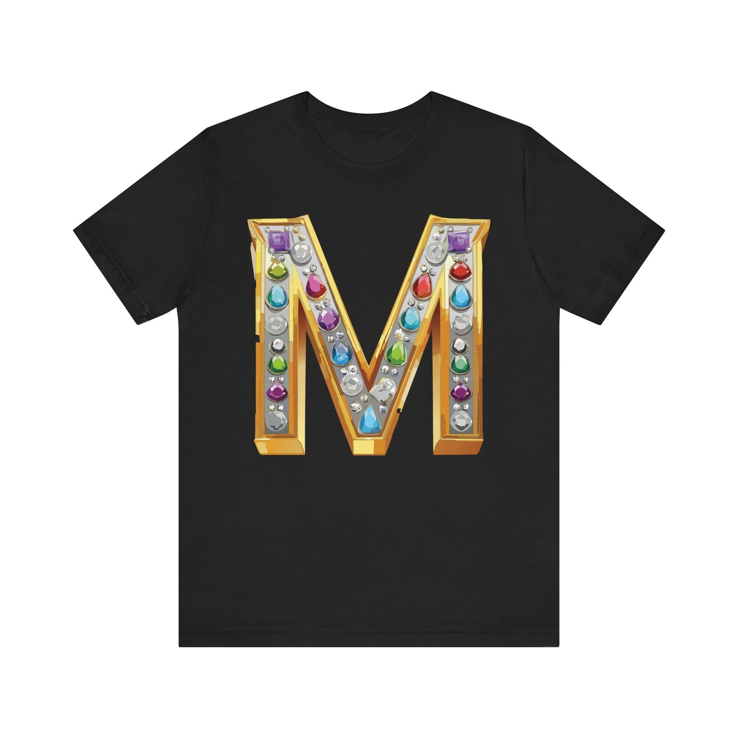 Letter Shirt, Shirt with Letters, Tee Shirt with Gold Letter, Shirt with Antique Letters